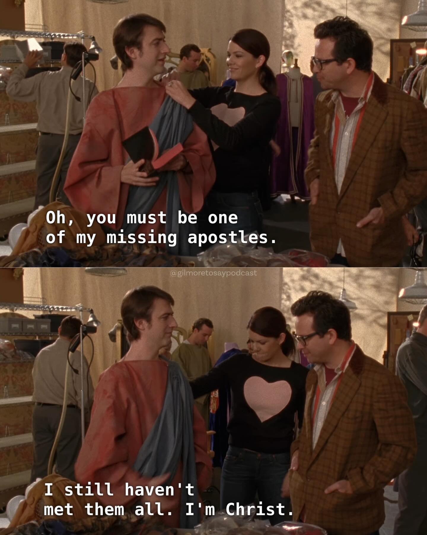 Easter according to Kirk 🐰🌷🥚🐣

We&rsquo;re talking Easter eggs in Gilmore girls this week on the pod, so stay tuned for Tuesday&rsquo;s ep 😇

from S4 episodes The Festival of Living Art &amp; Tick Tick Tick Boom!