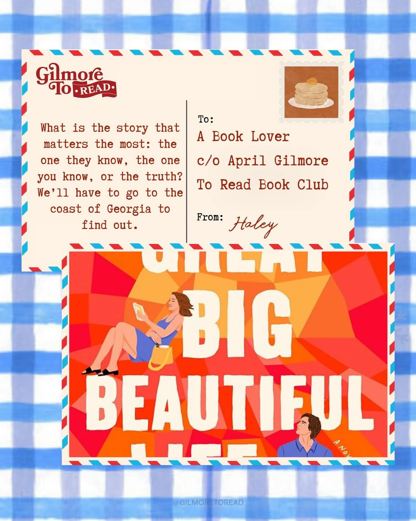 Gilmore To Read in April 📝🧡🐚

A little 1950s and a little modern romance is the era we&rsquo;re in between Maisel &amp; Gilmore, so we&rsquo;re diving into Emily Henry&rsquo;s most recent novel GREAT BIG BEAUTIFUL LIFE, which does much the same. 
