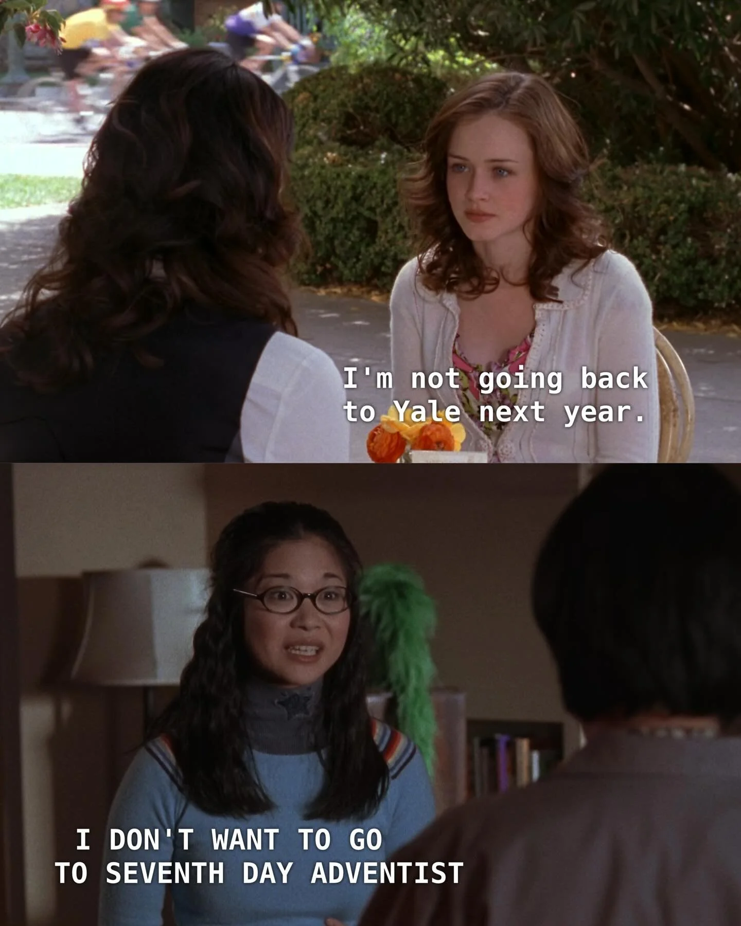 Lorelai Gilmore 🤝 Mrs. Kim

It&rsquo;s rare that these two VERY different mothers have similar parenting tactics, but when their daughters deviate from their chosen path??? Mrs. Kim and Lorelai definitely have a shocking amount of parenting parallel