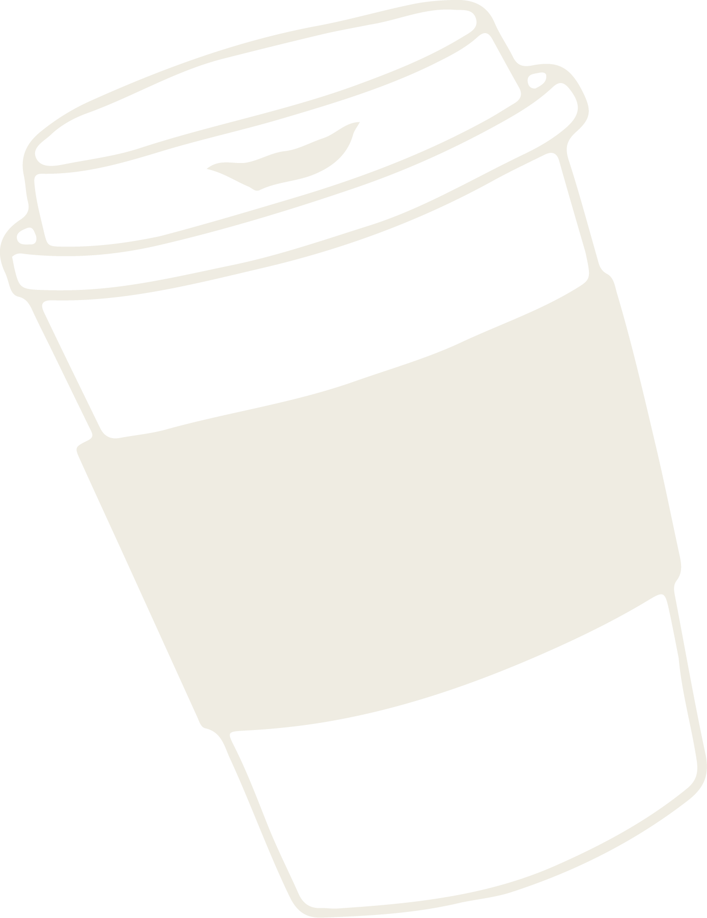 Illustration of a disposable coffee cup with a lid, featuring a black and white striped design.