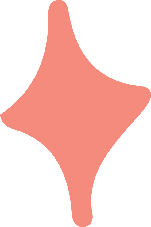 A pink, abstract, star-shaped object.