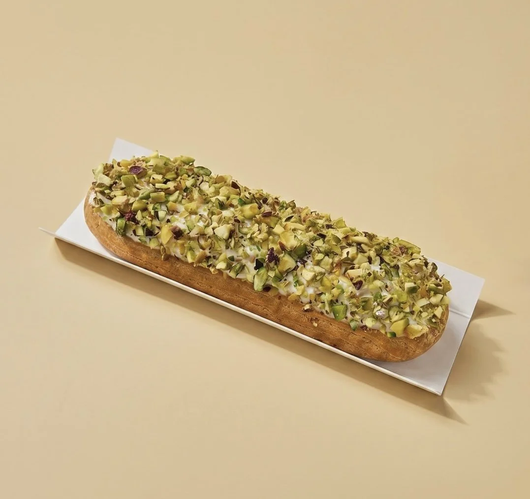 Classic pistachio eclairs