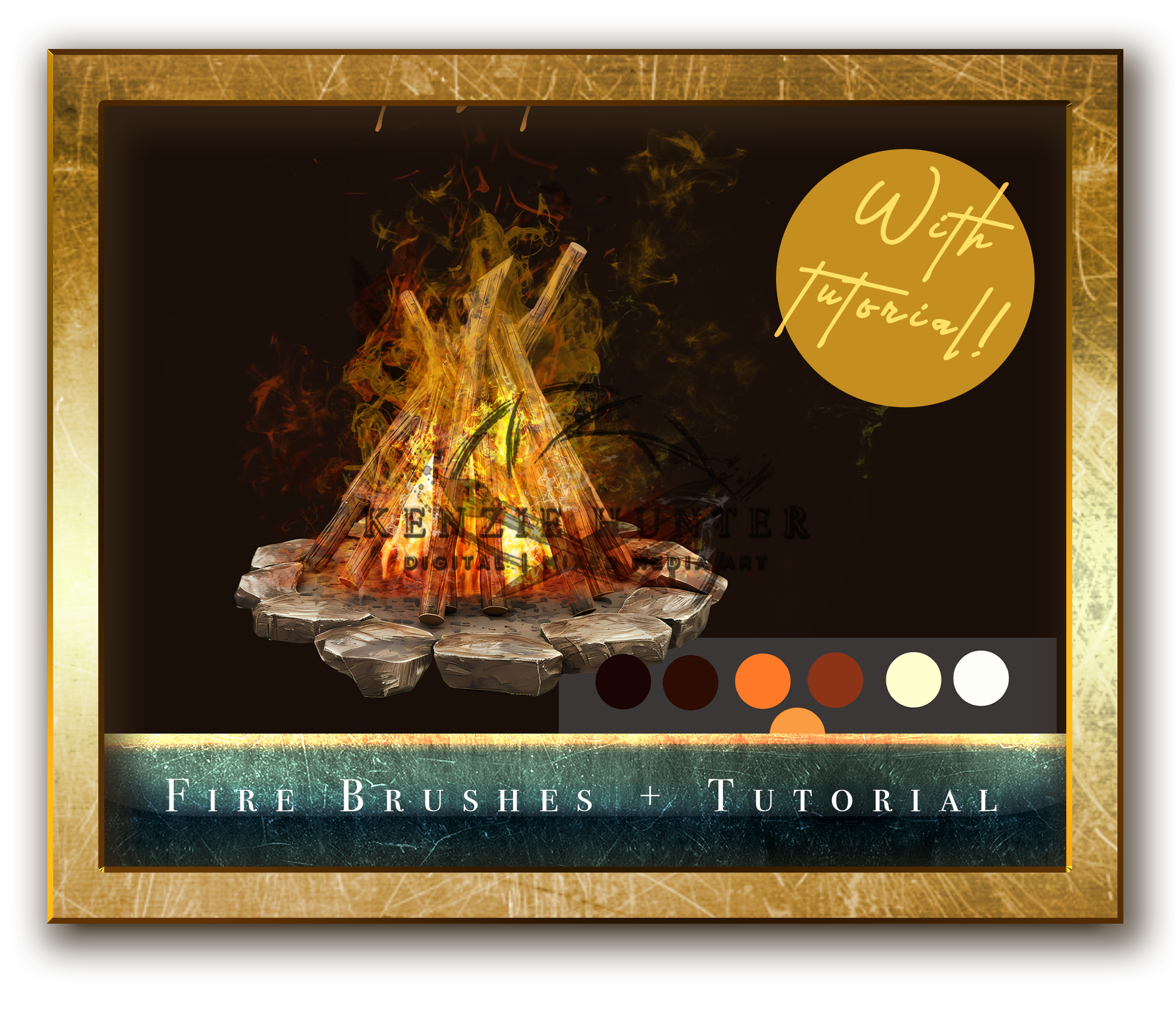 Fire Brush Pack + Tutorial