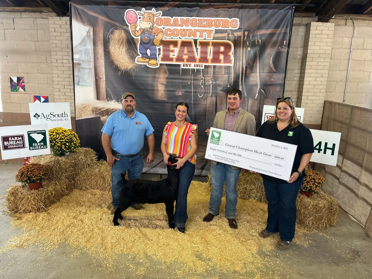 Thank you to the students who participated in the 2025 meat goat show at this year's fair!

A special congratulations goes out to our top finishers: 
🐐 Grand Champion Meat Goats: Elly Rose Healy
🐐 Reserve Grand Champion Meat Goats: Emma Brown

Also