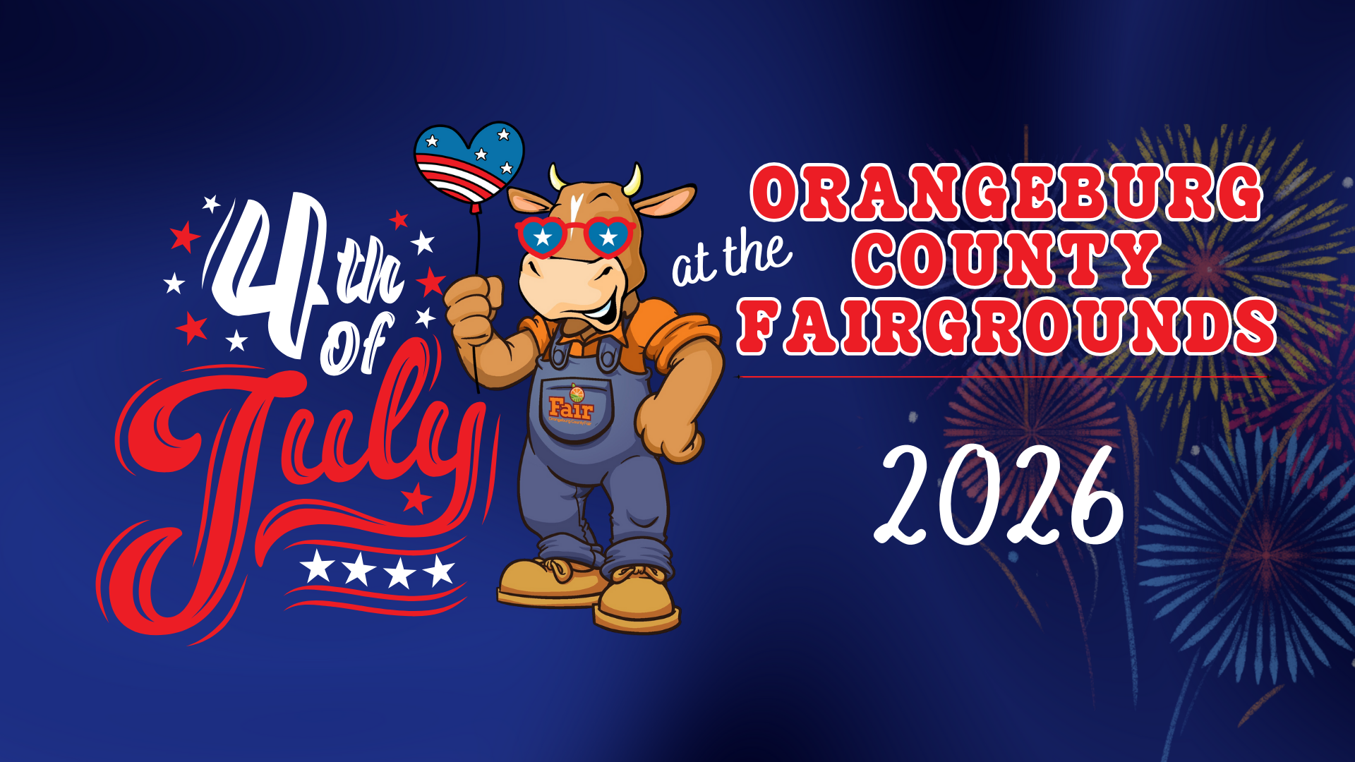 2026 logo for the Orangeburg County Fair Fourth of July event