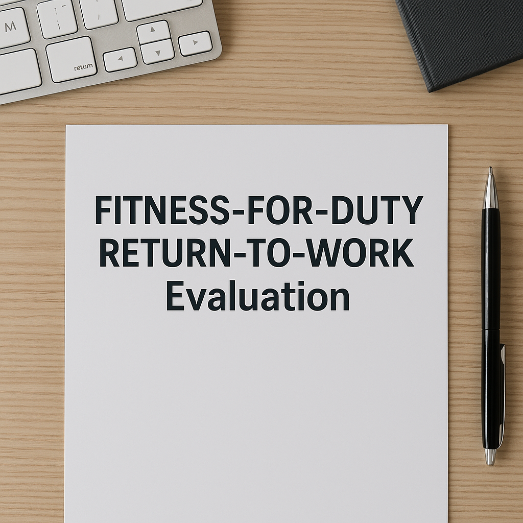 Fitness-for-Duty / Return-to-Work Evaluation