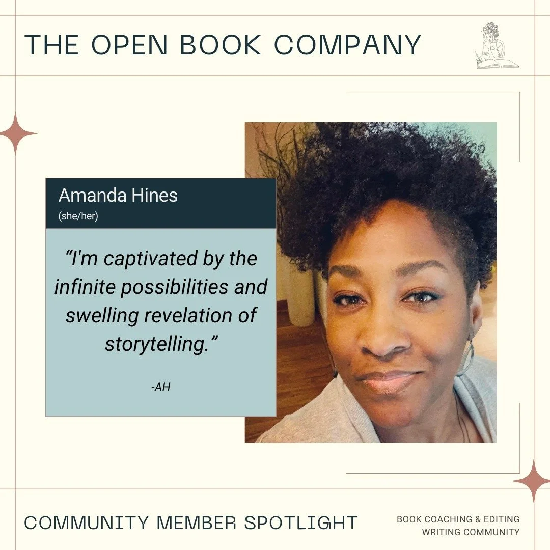 Periodically, I'll be putting a spotlight on members of The Open Book Community. 

Today, I'm thrilled to feature Amanda Hines @luzianagirlinthemidwest 

Amanda is based in Michigan and has been an Open Book member for two years. She is currently sha