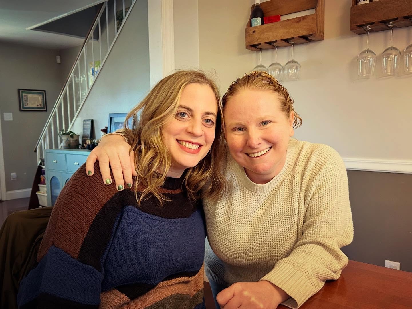 When your junior high best friend (who you sang Shawn Colvin songs with in the gym locker room) invites you over while you&rsquo;re back home for Thanksgiving and surprises you with a celebration because you just published an anthology. And it makes 