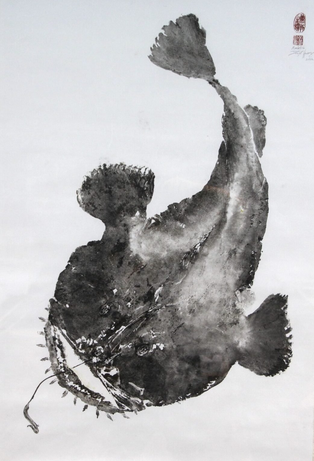 Monkfish - Anglerfish - Shadowbox Framed copy.jpeg