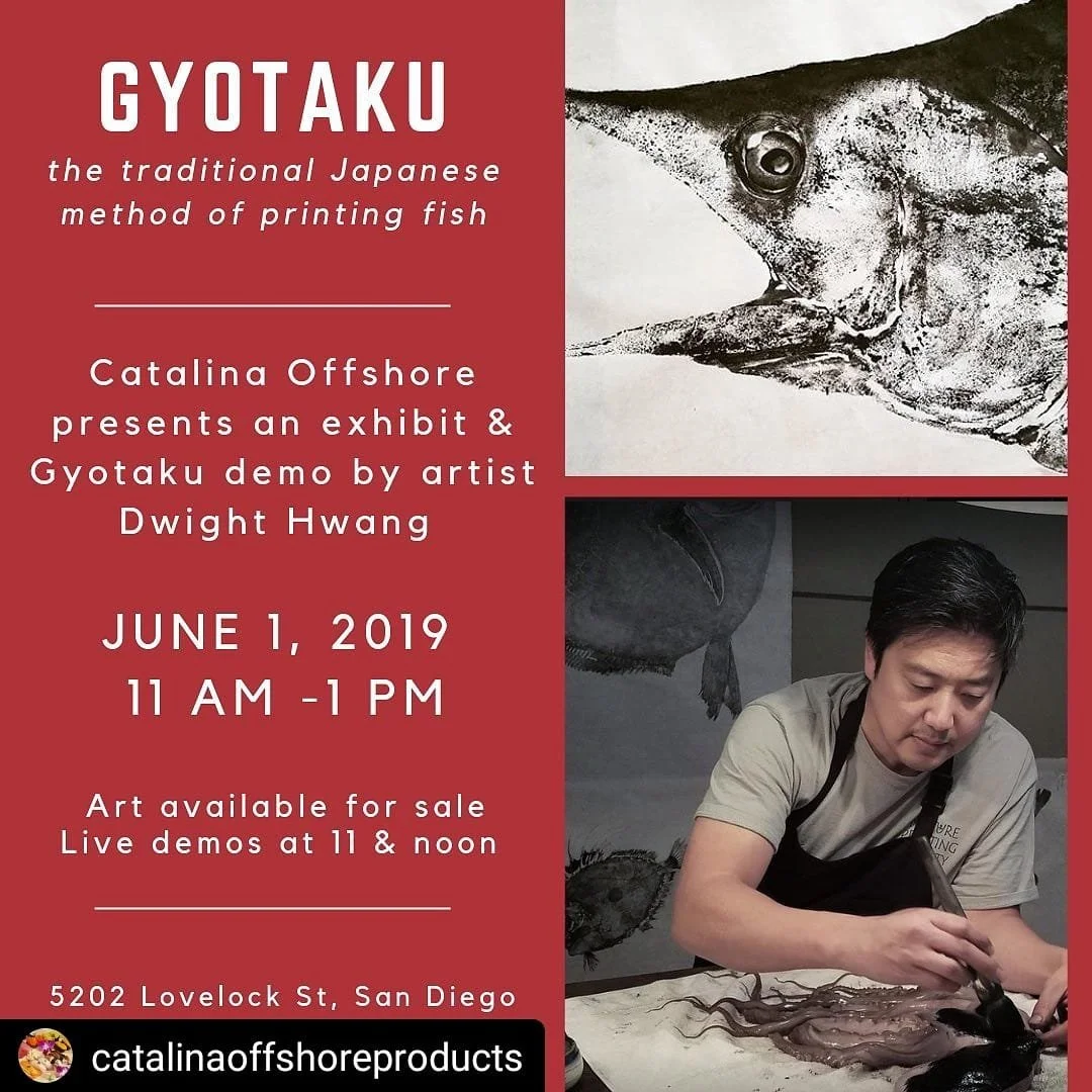 Gyotaku Demo at Catalina Offshore Products in SD