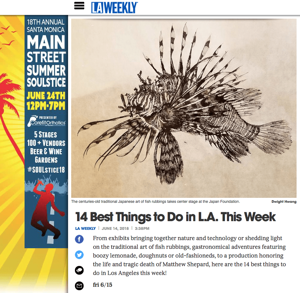 Featured in LAWeekly’s ‘14 Best Things to Do in LA This Week’