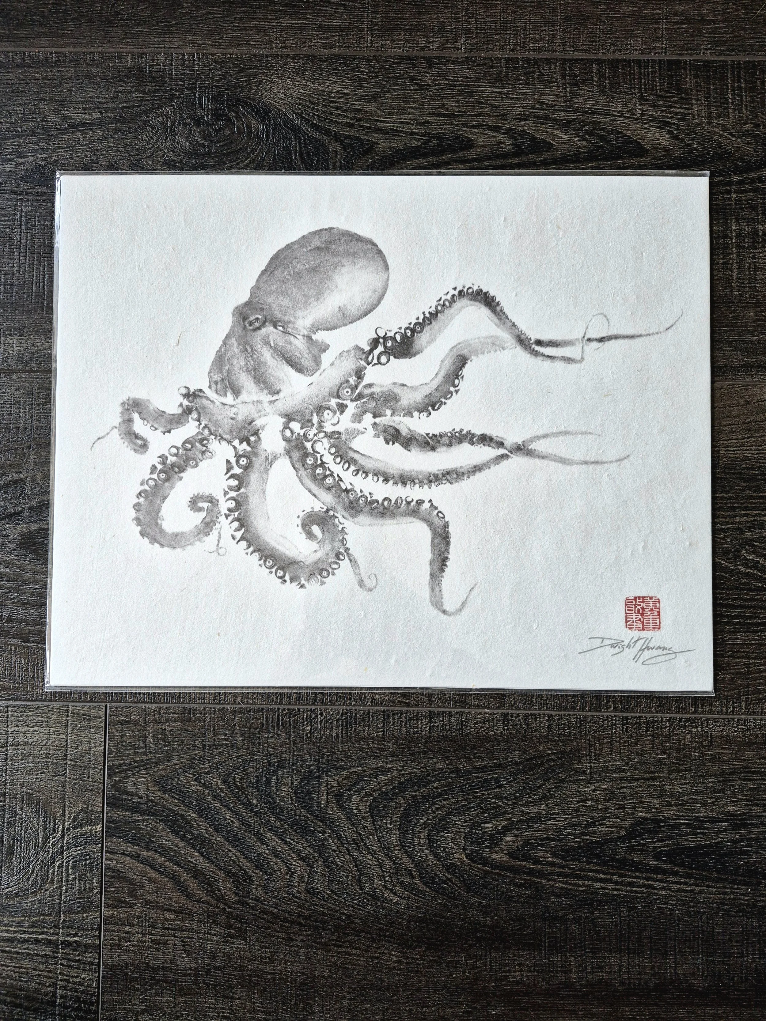 Octopus Undulating Reproduction 11x14"