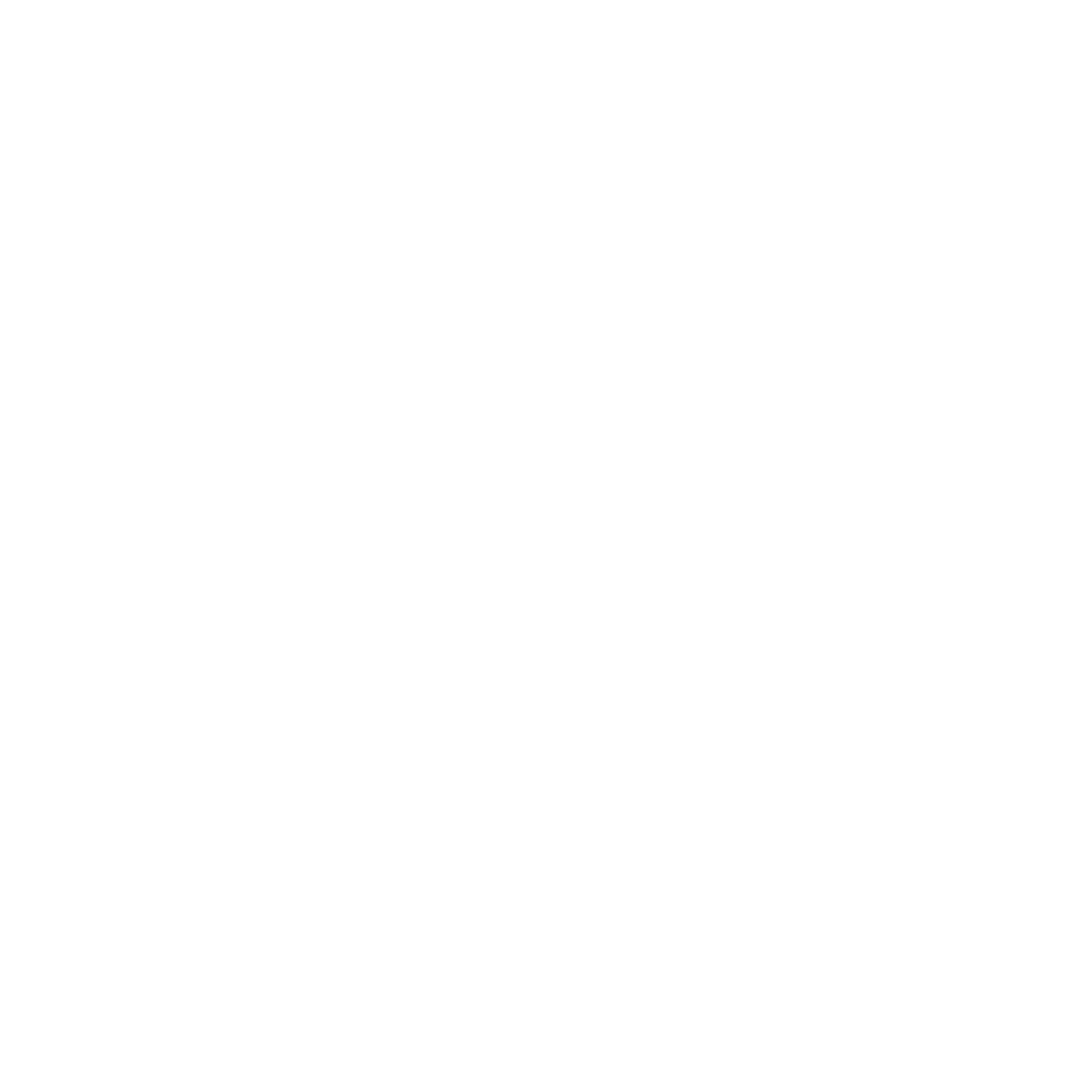 Stylized white outline of a leaf plant on a black background.