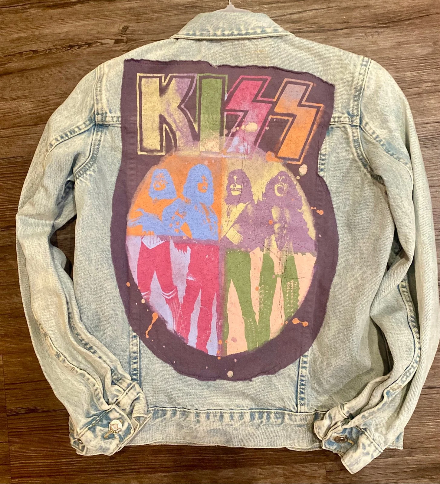 Upcycled Kiss XSmall Jean Jacket