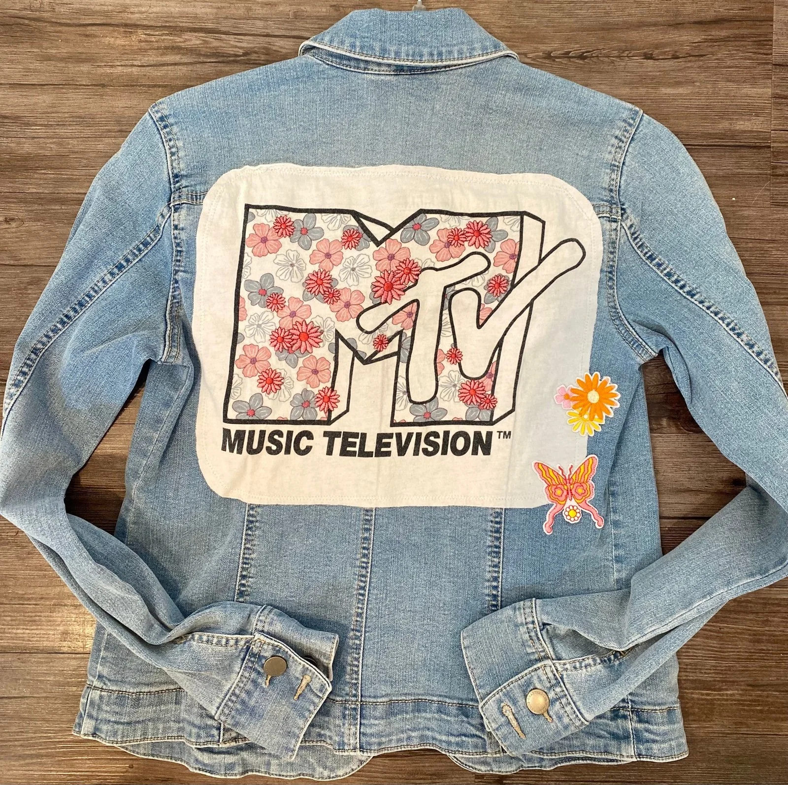 Upcycled MTV Jean Jacket