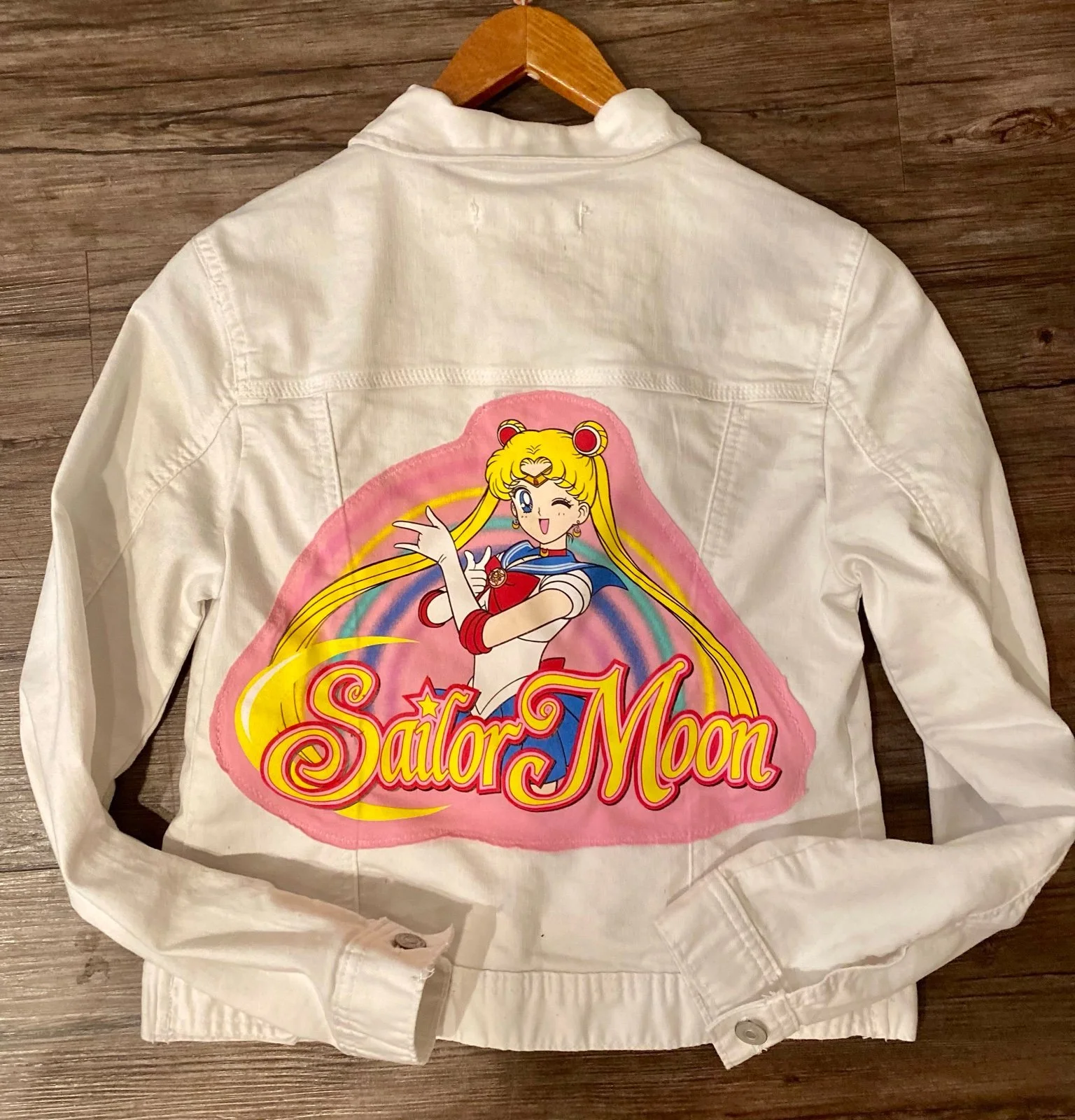 Upcycled Sailor Moon  Jean Jacket