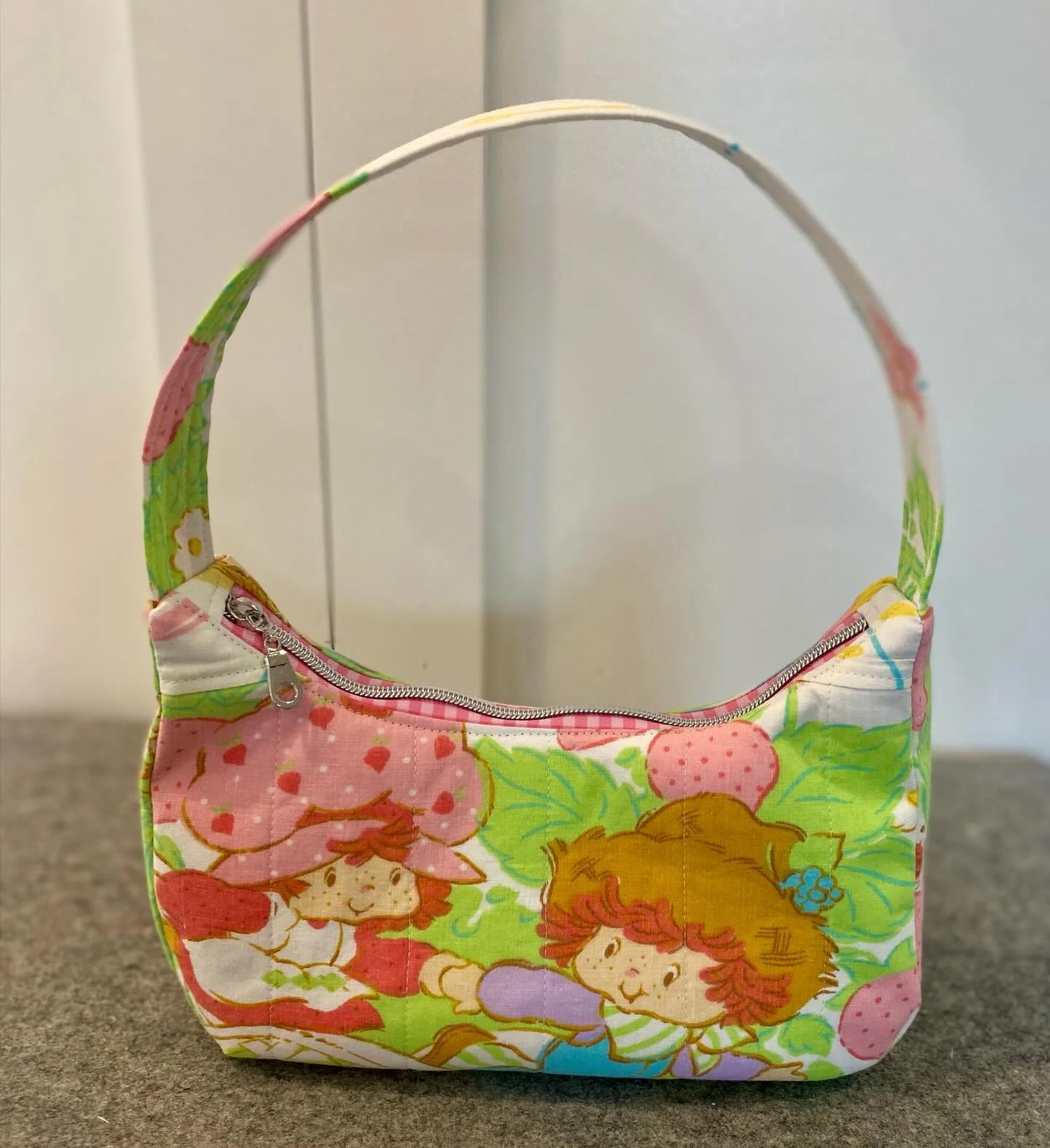 4 new Upcycled Shoulder Bags added to my shop today. #strawberryshake #scoobydoo #carebears #shoulderbag #upcycledshoulderbag