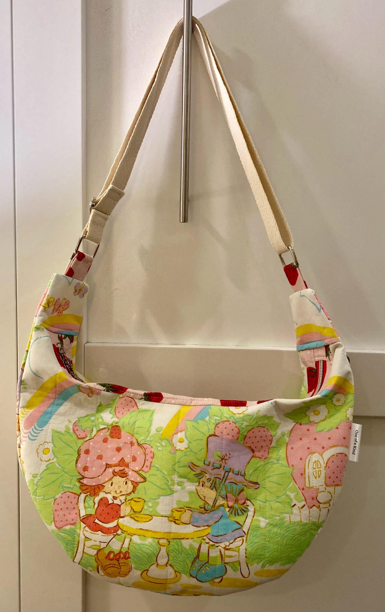 Upcycled Strawberry Shortcake Shoulder Bag