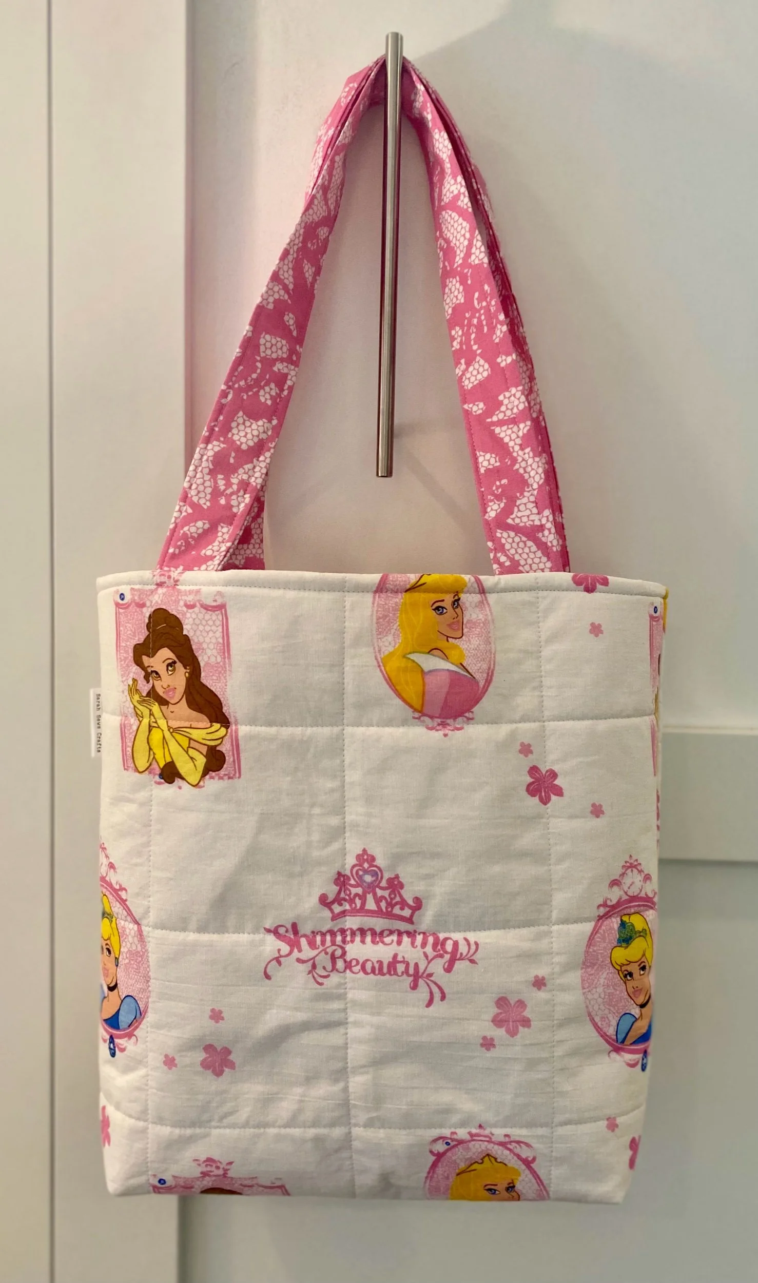 Upcycled Disney Princesses Large Tote