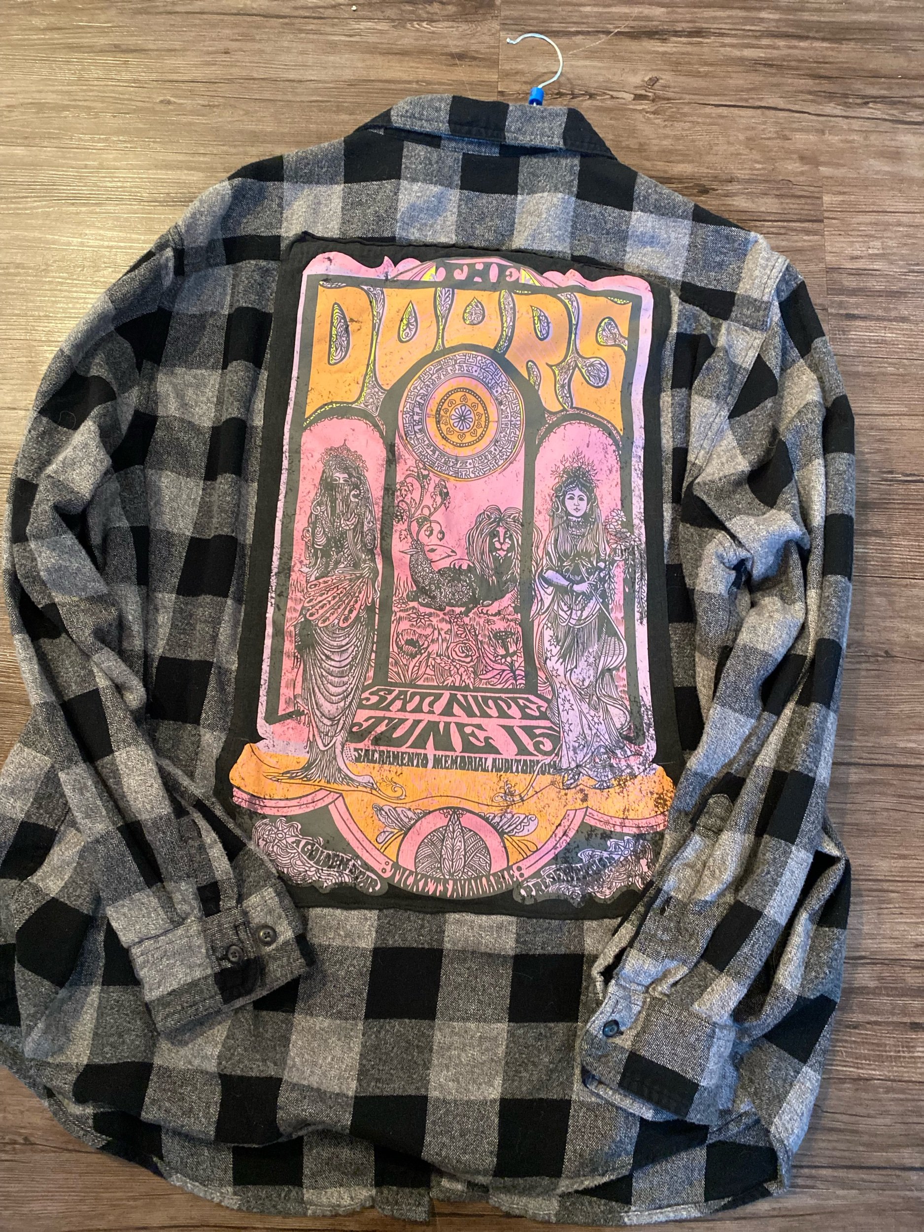 Upcycled The Doors XXLarge Flannel