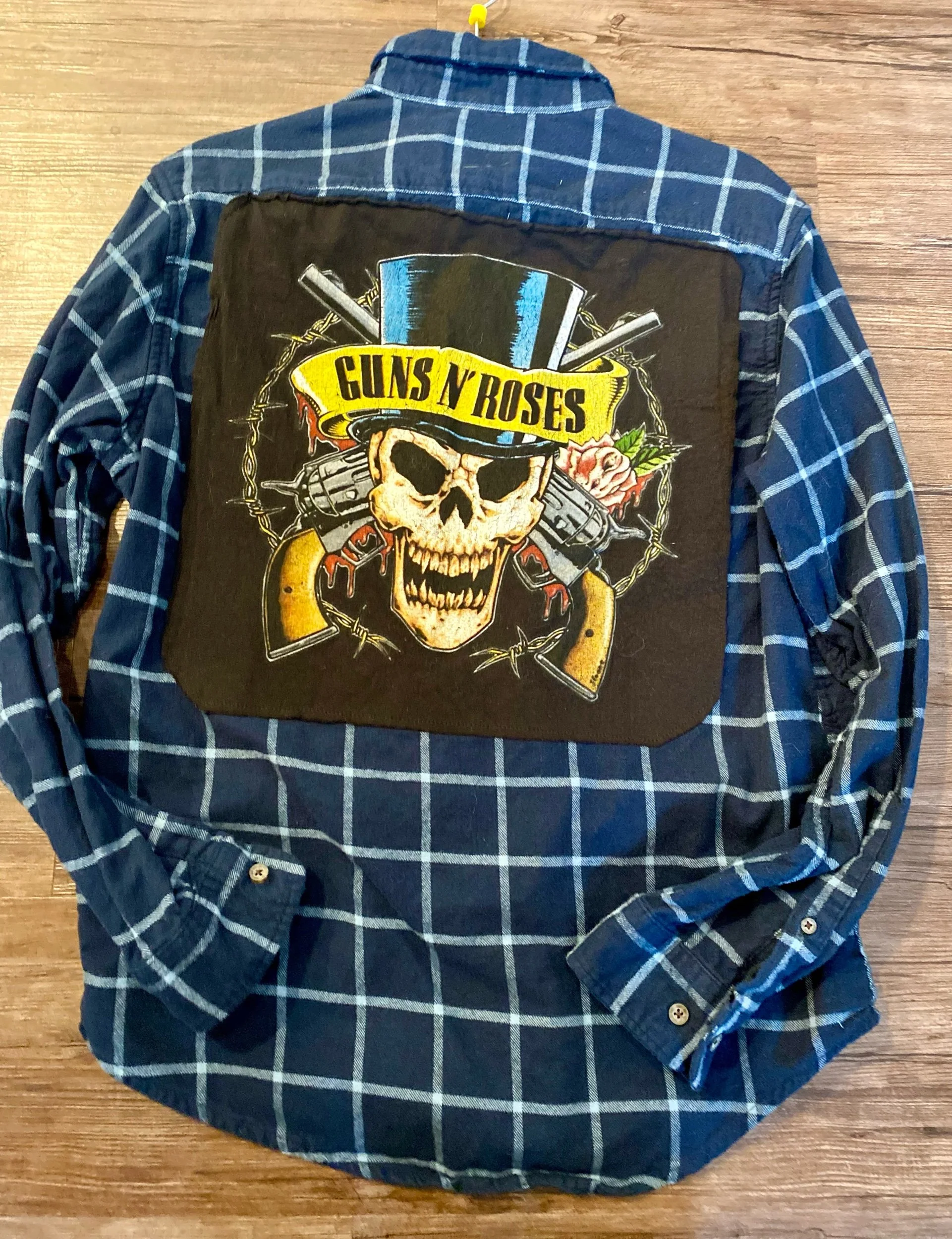 Upcycled Guns N’ Roses Medium Flannel