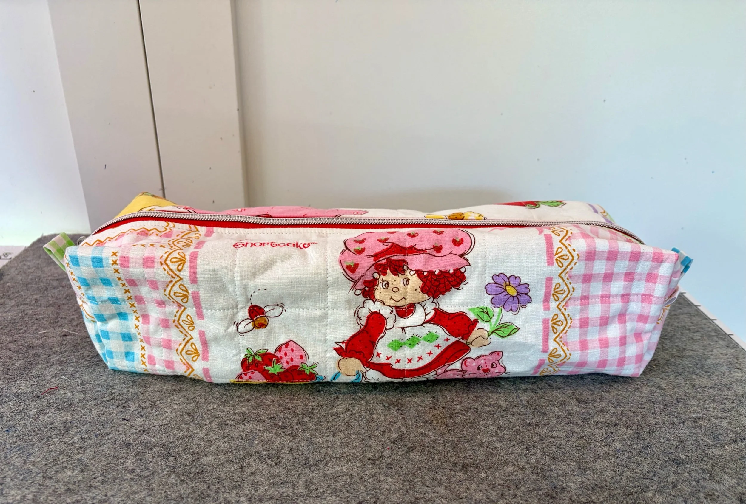 Upcycled Strawberry Shortcake Hair Tool Bag