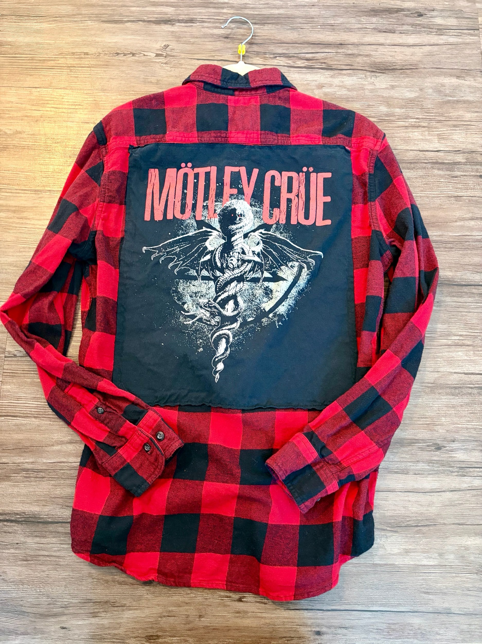 Upcycled Motley Crue Medium Flannel
