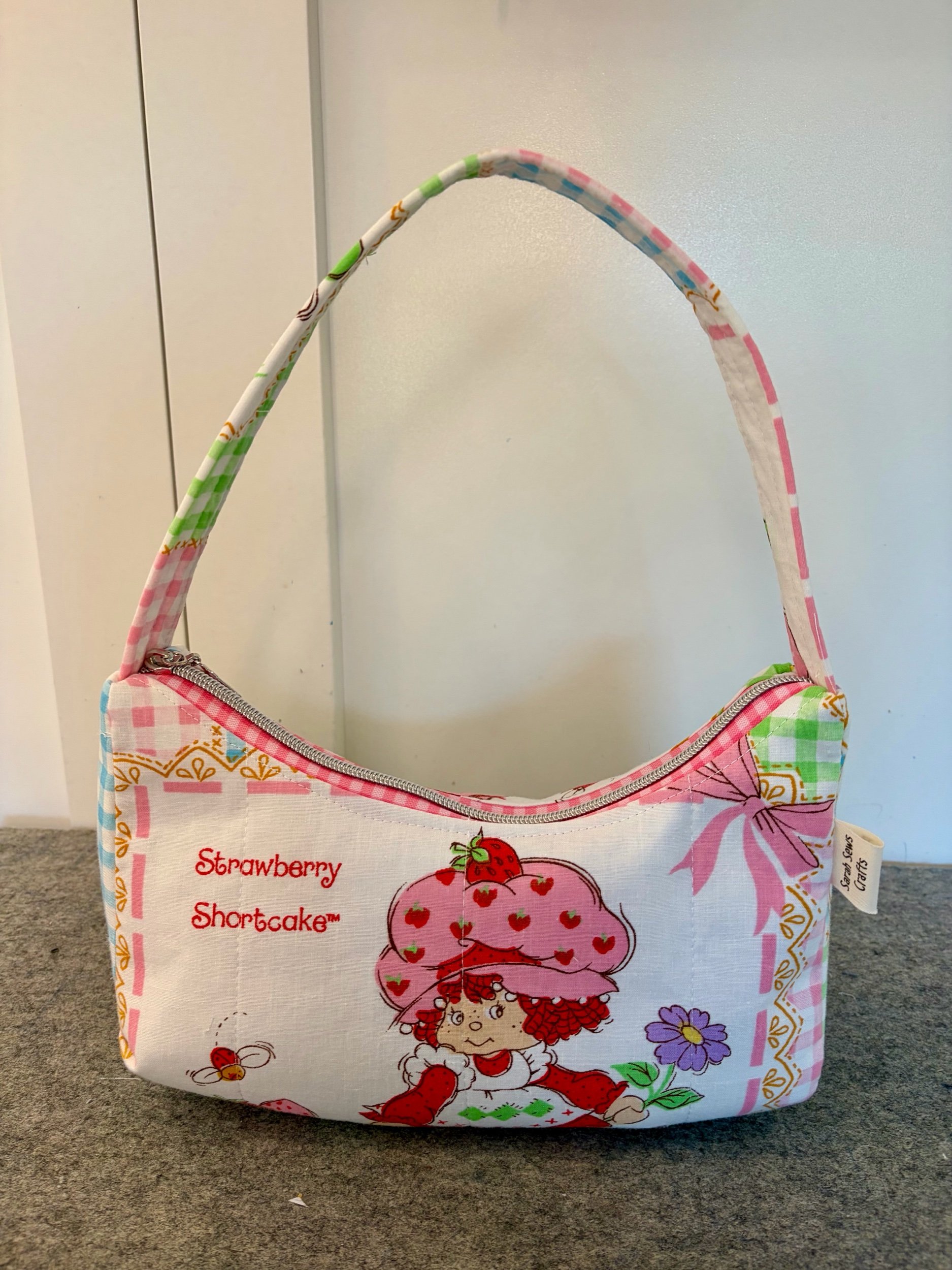 Upcycled Strawberry Shortcake Shoulder Bag