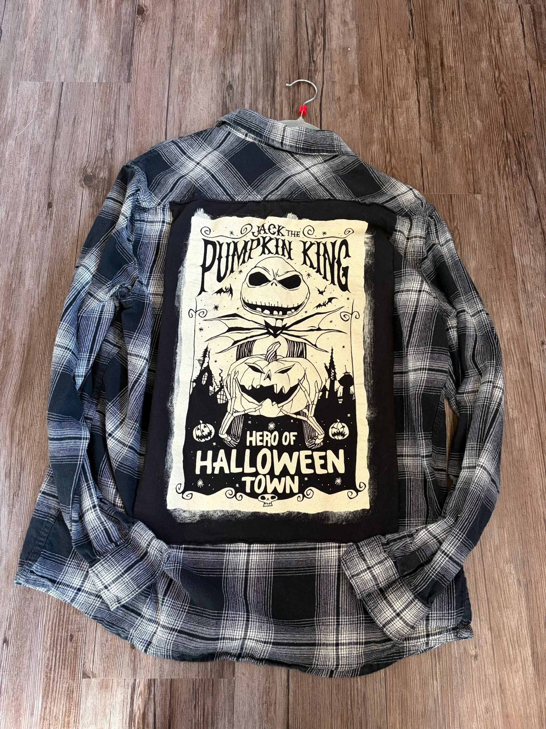 Upcycled Disney Nightmare Before Christmas Large Flannel