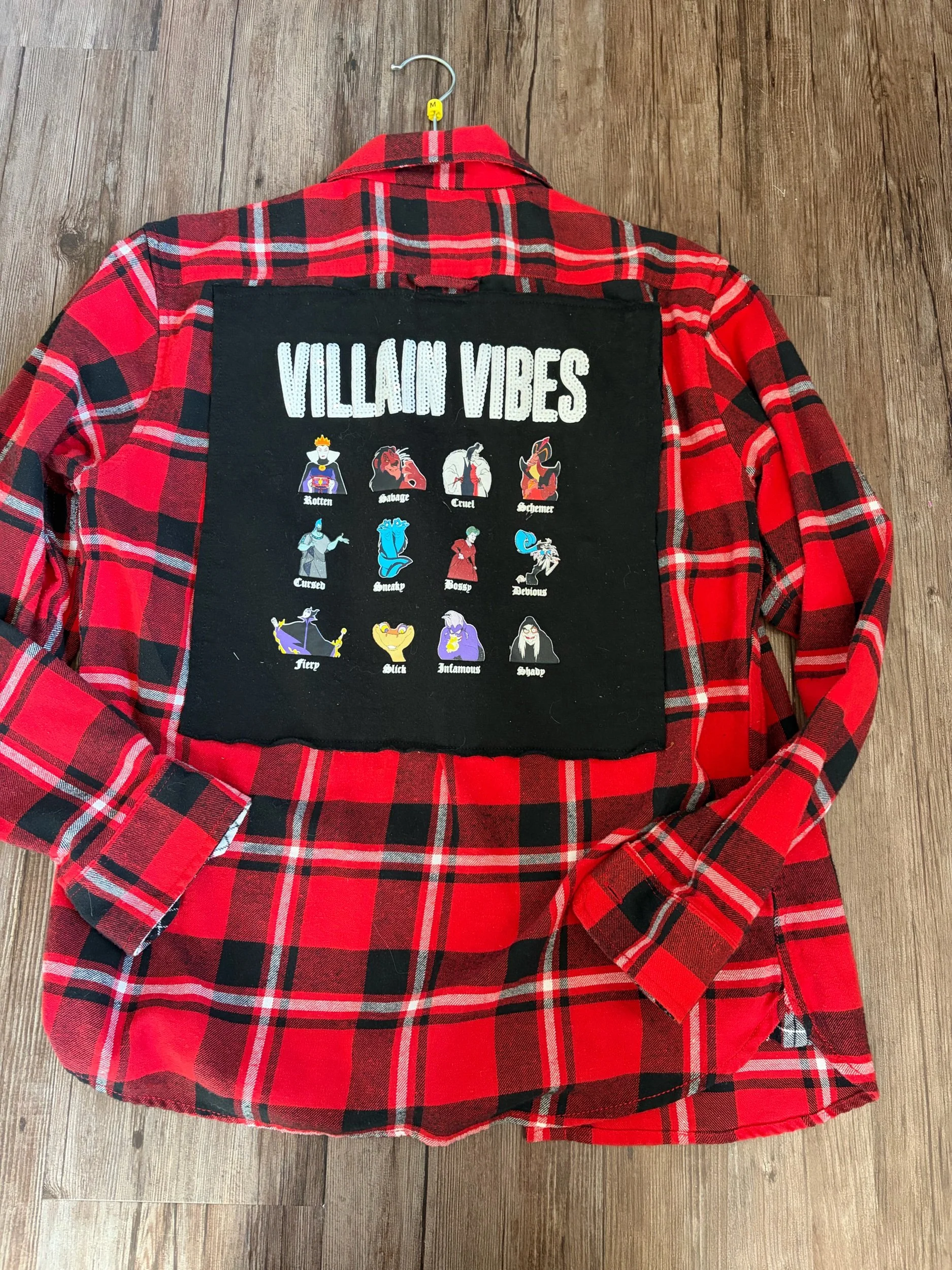 Upcycled Disney Villains Medium Flannel