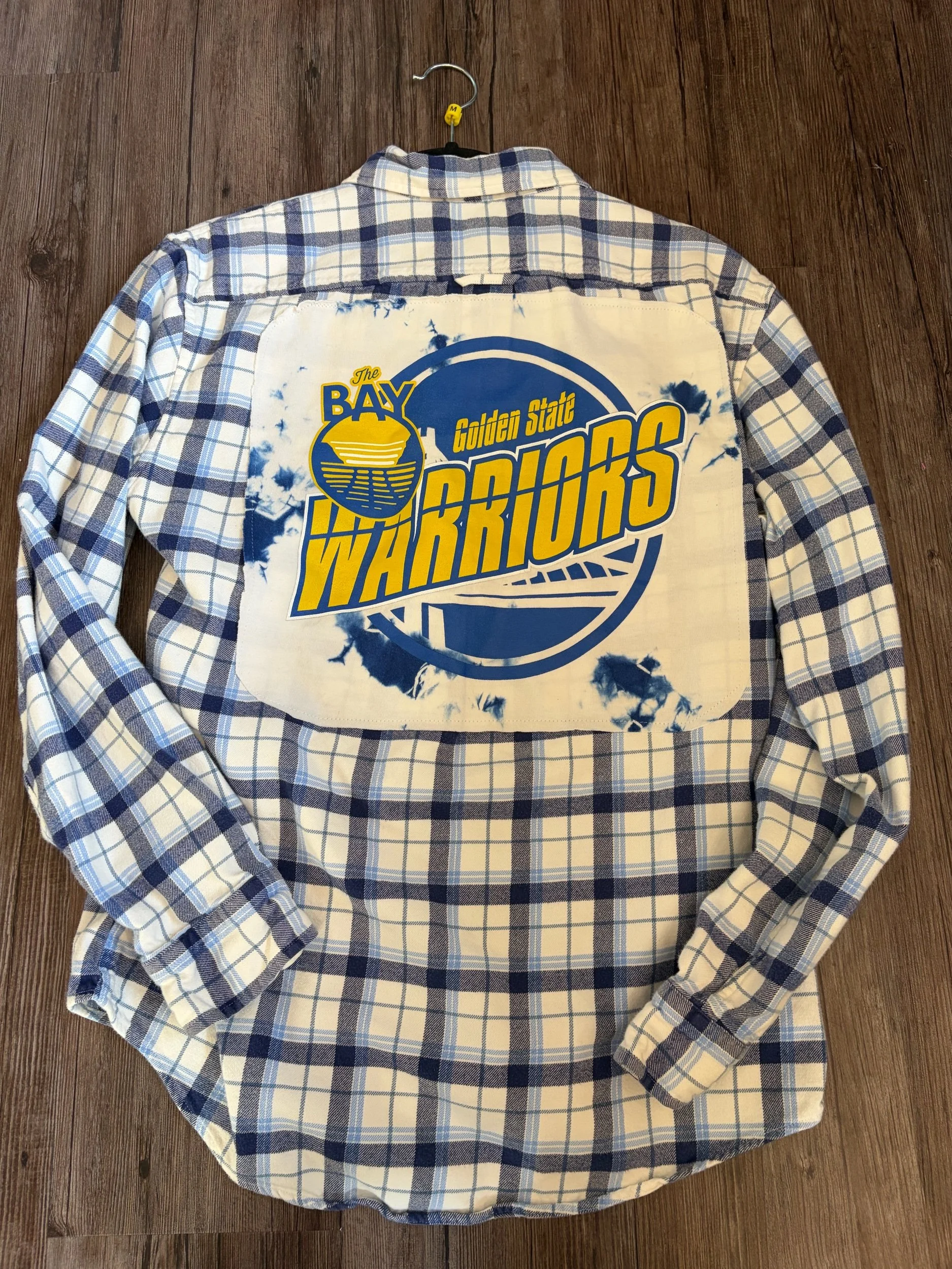 Upcycled Golden State Warriors Medium Flannel
