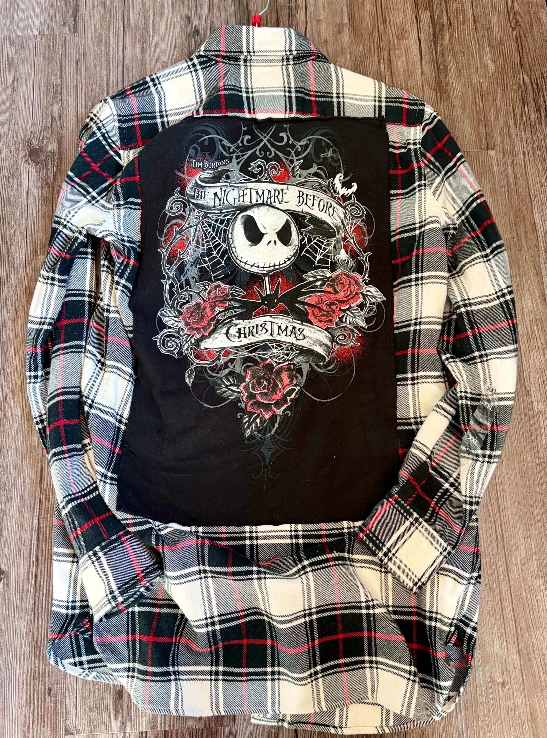 Upcycled Disney Nightmare Before Christmas Medium Flannel