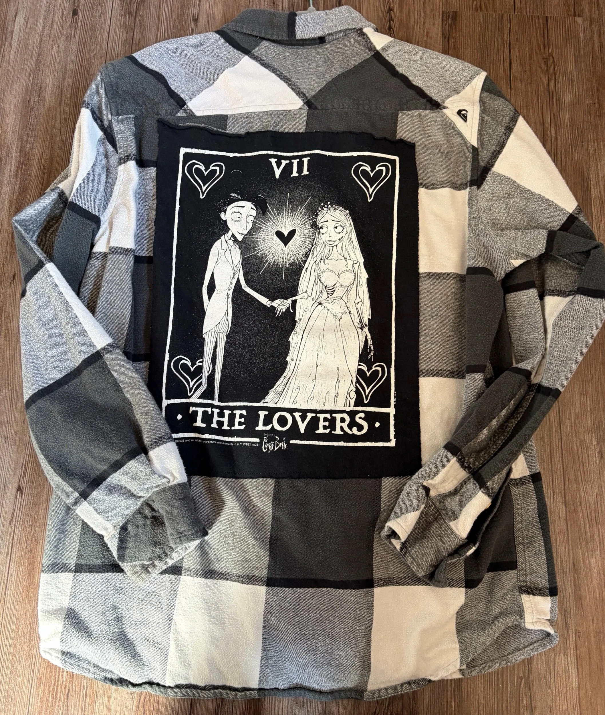 Upcycled Tim Burton’s Corps Bride XLarge Flannel
