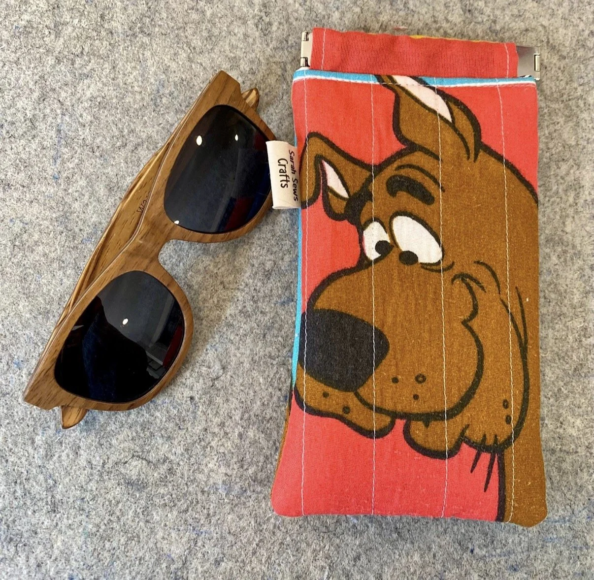 Upcycled Scooby Doo Sunglass Pouch