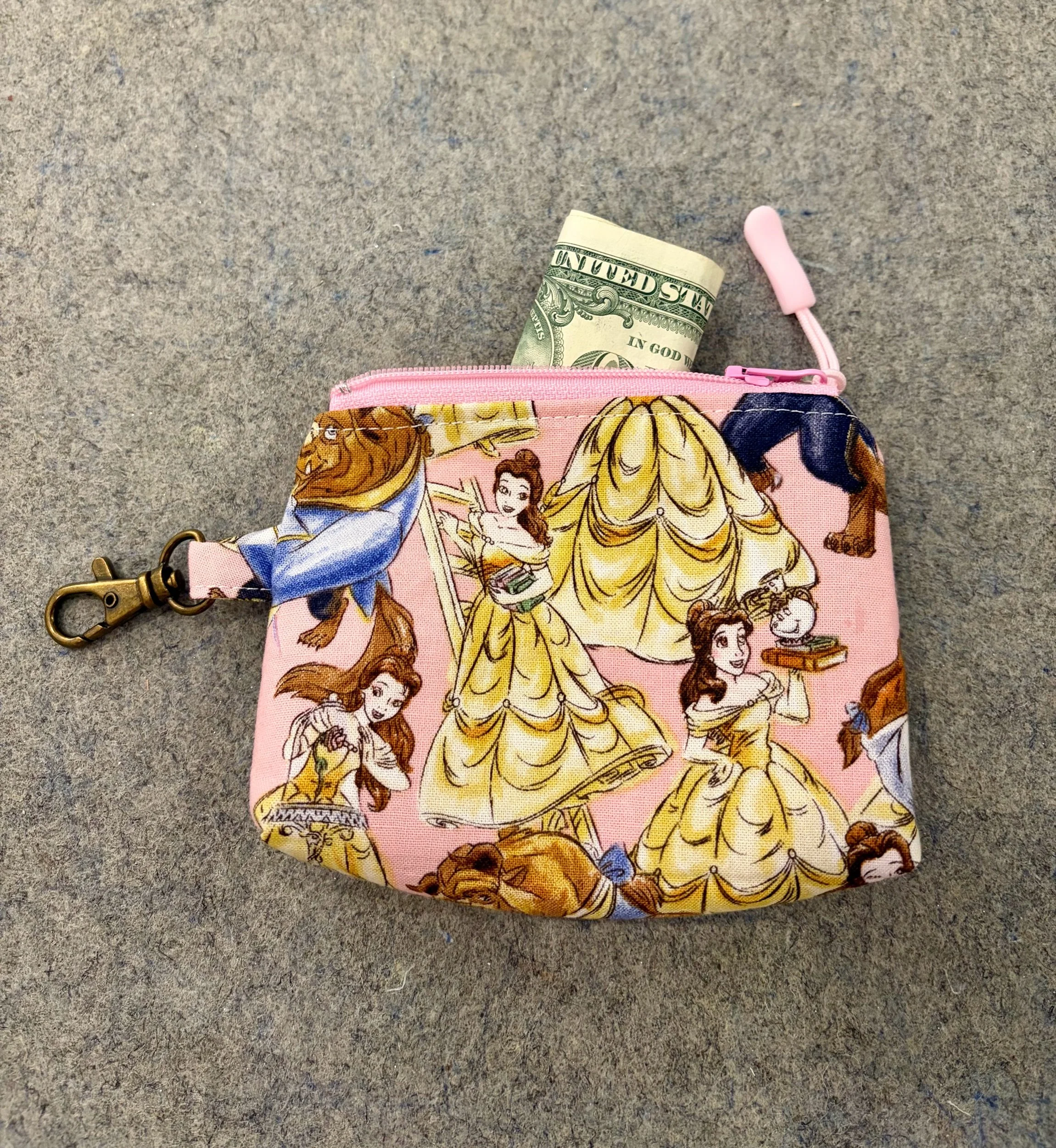 Disney Beauty and the Beast Small Zippered Pouch