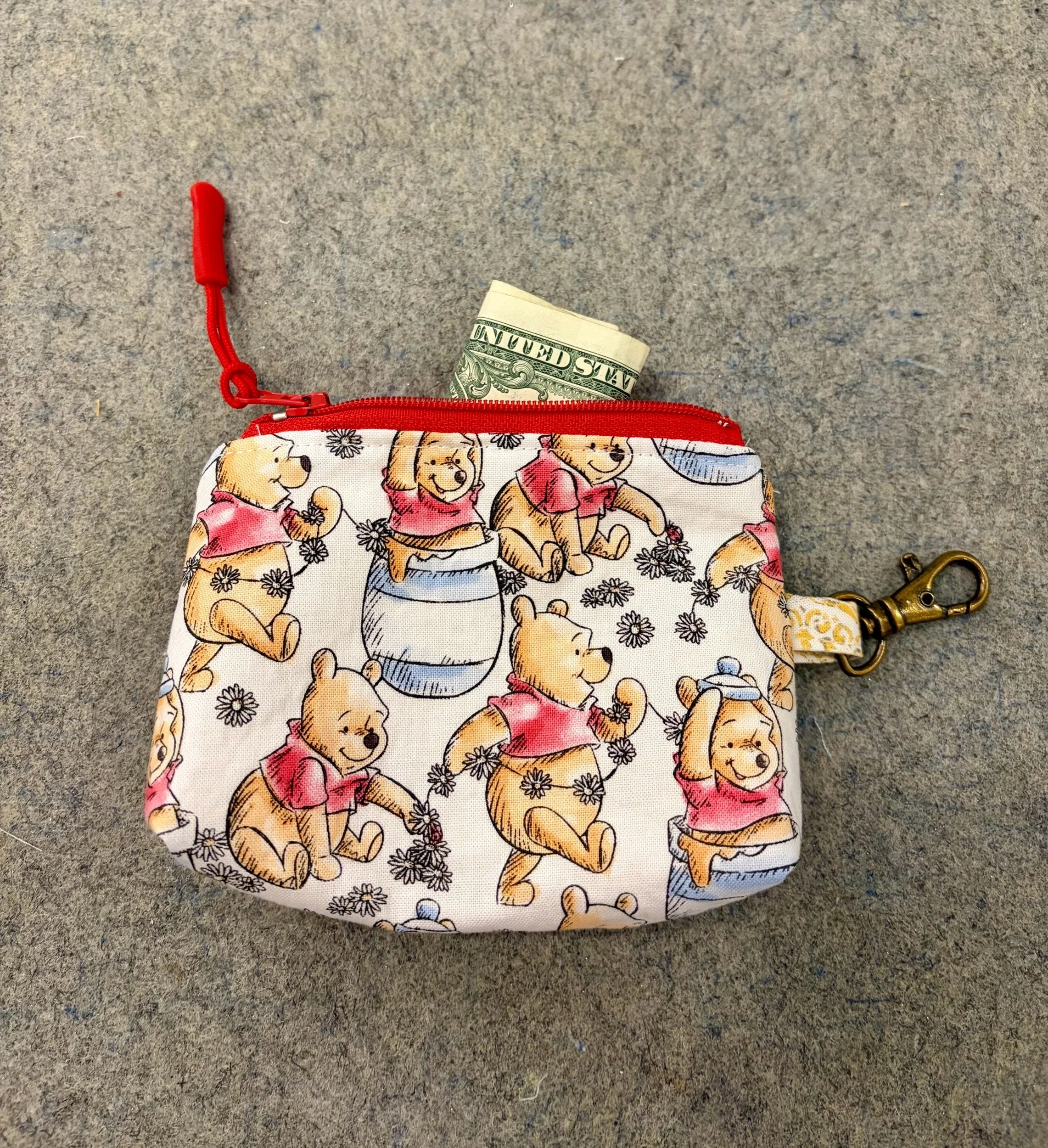 Disney Winnie The Pooh Small Zippered Pouch
