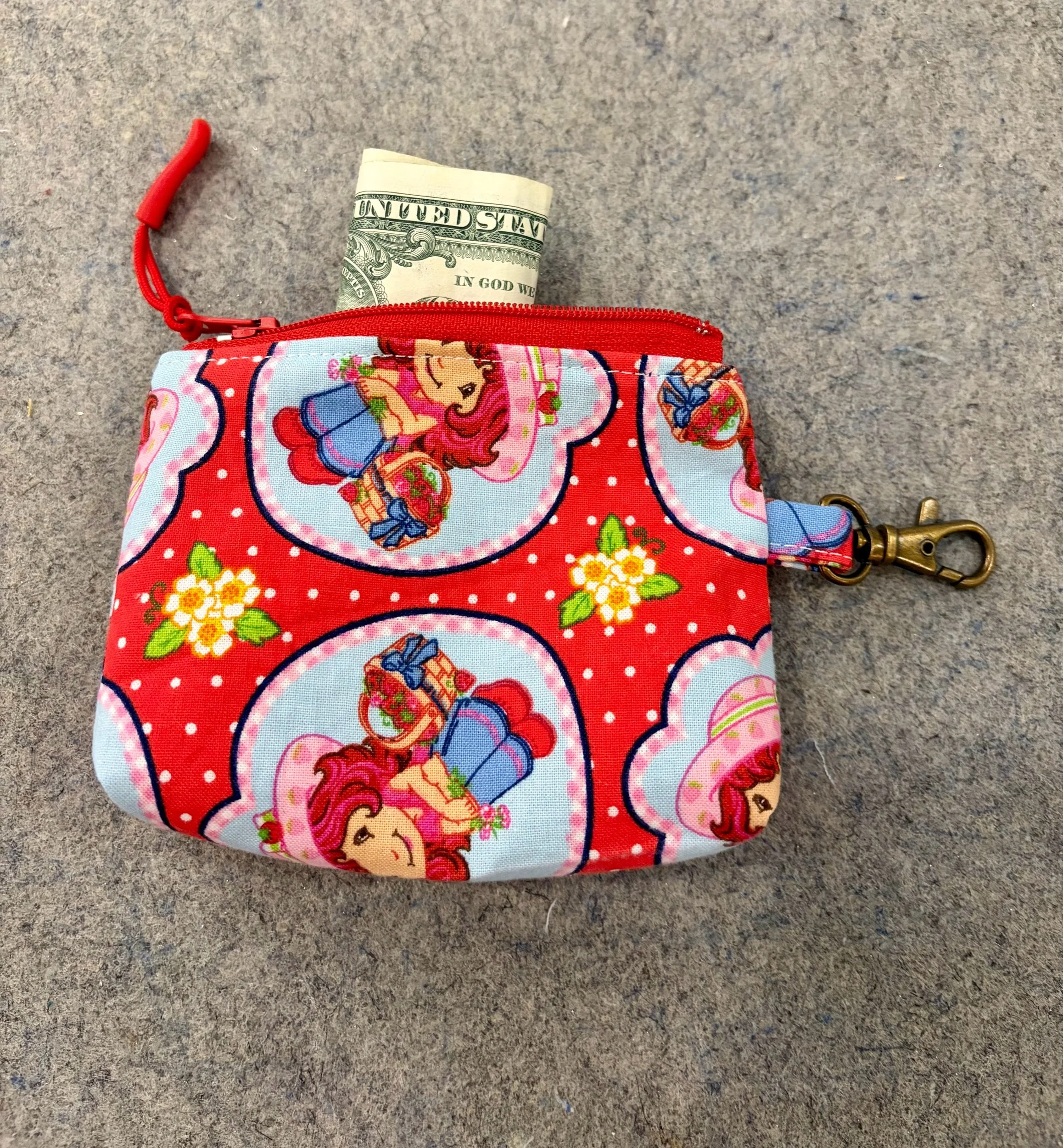 Strawberry Shortcake Small Zippered Pouch
