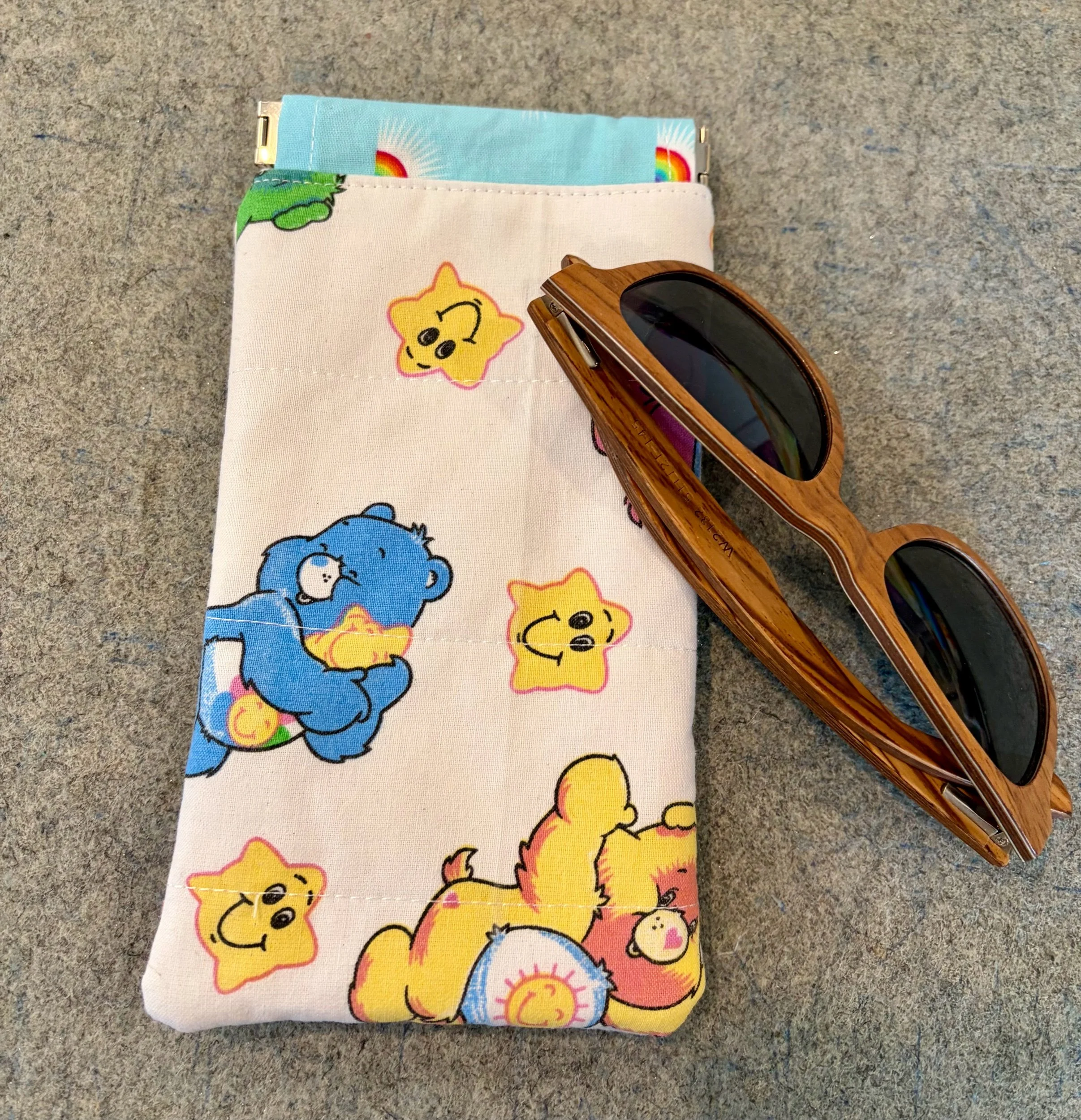 Upcycled Care Bears Pouch