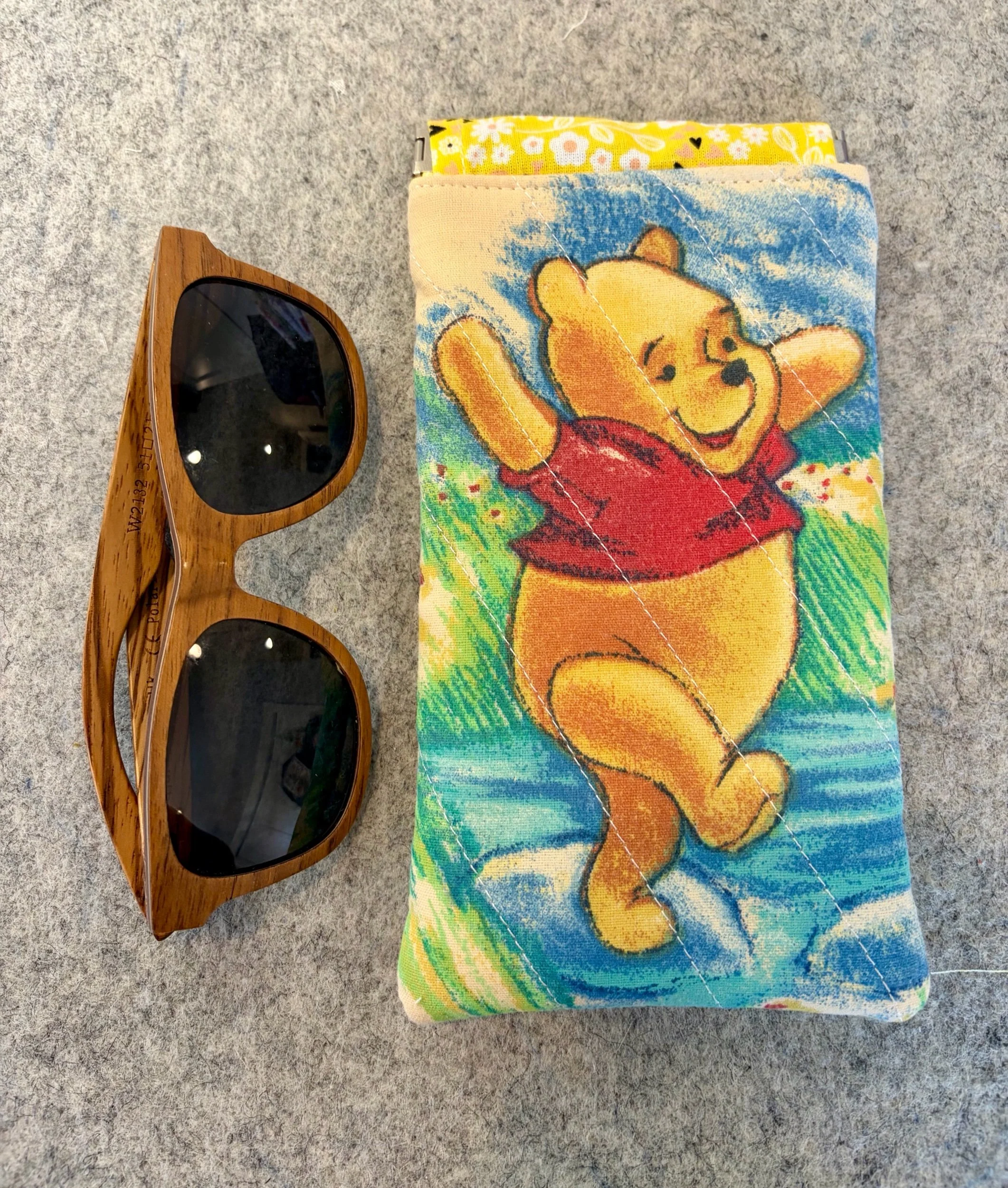 Upcycled Disney Winnie the Pooh Sunglass Pouch