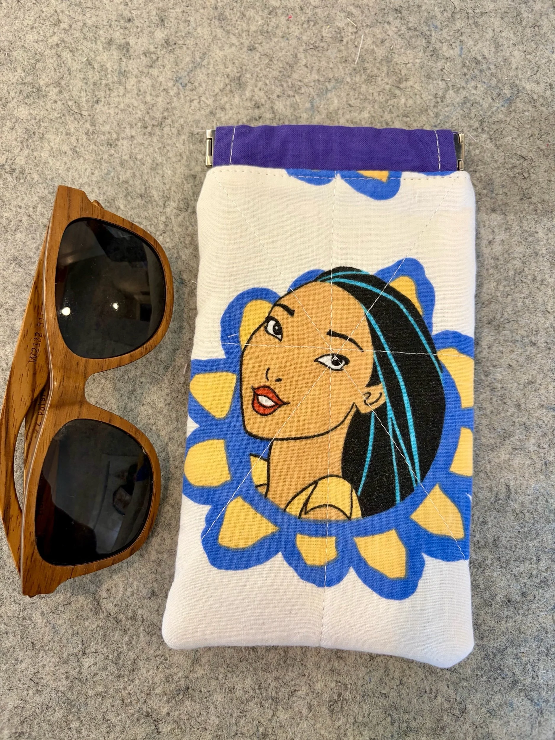 Upcycled Disney Pocahontas Sunglass Pouch