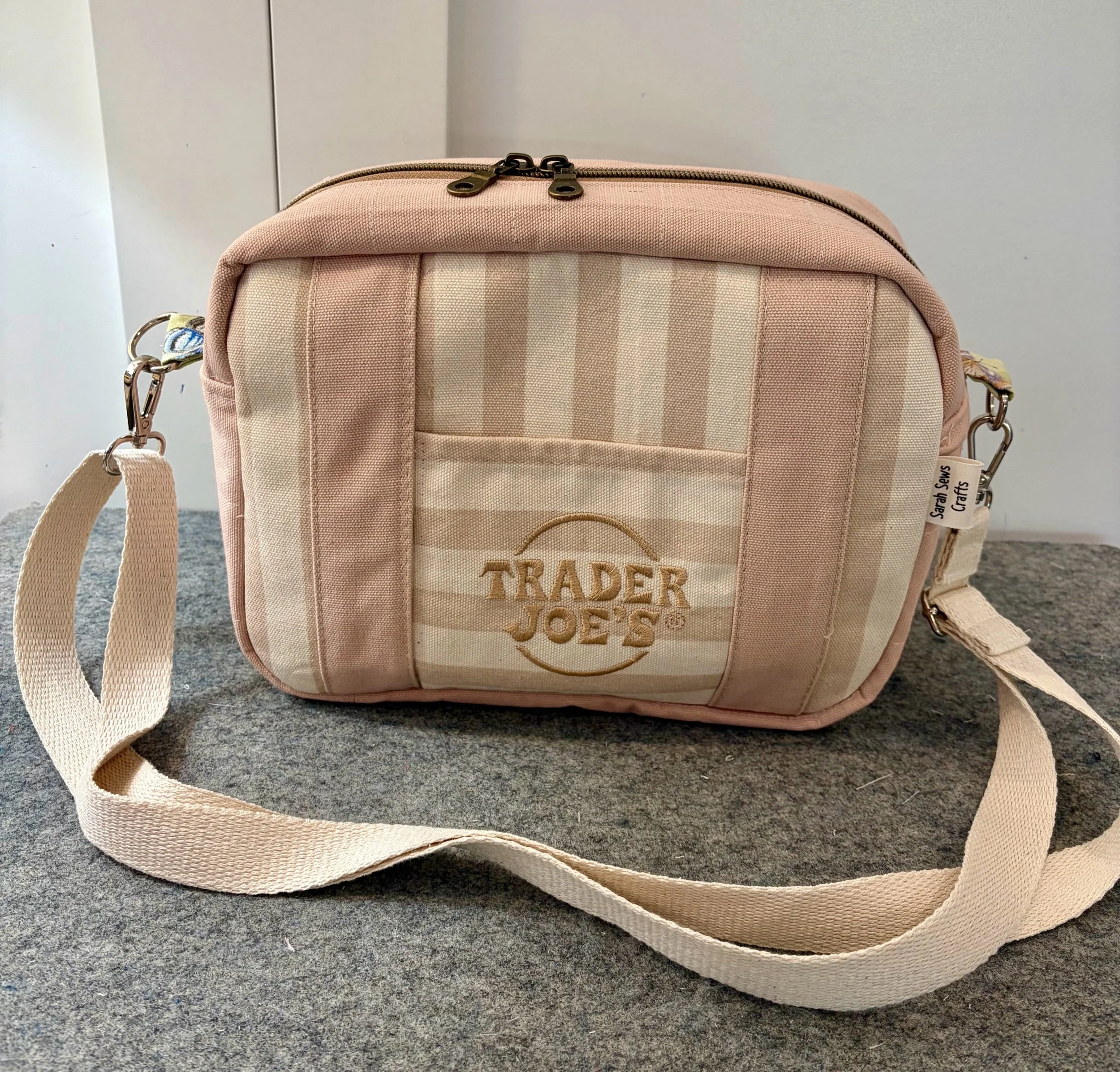 Reworked Trader Joe’s Beige Crossbody Bag