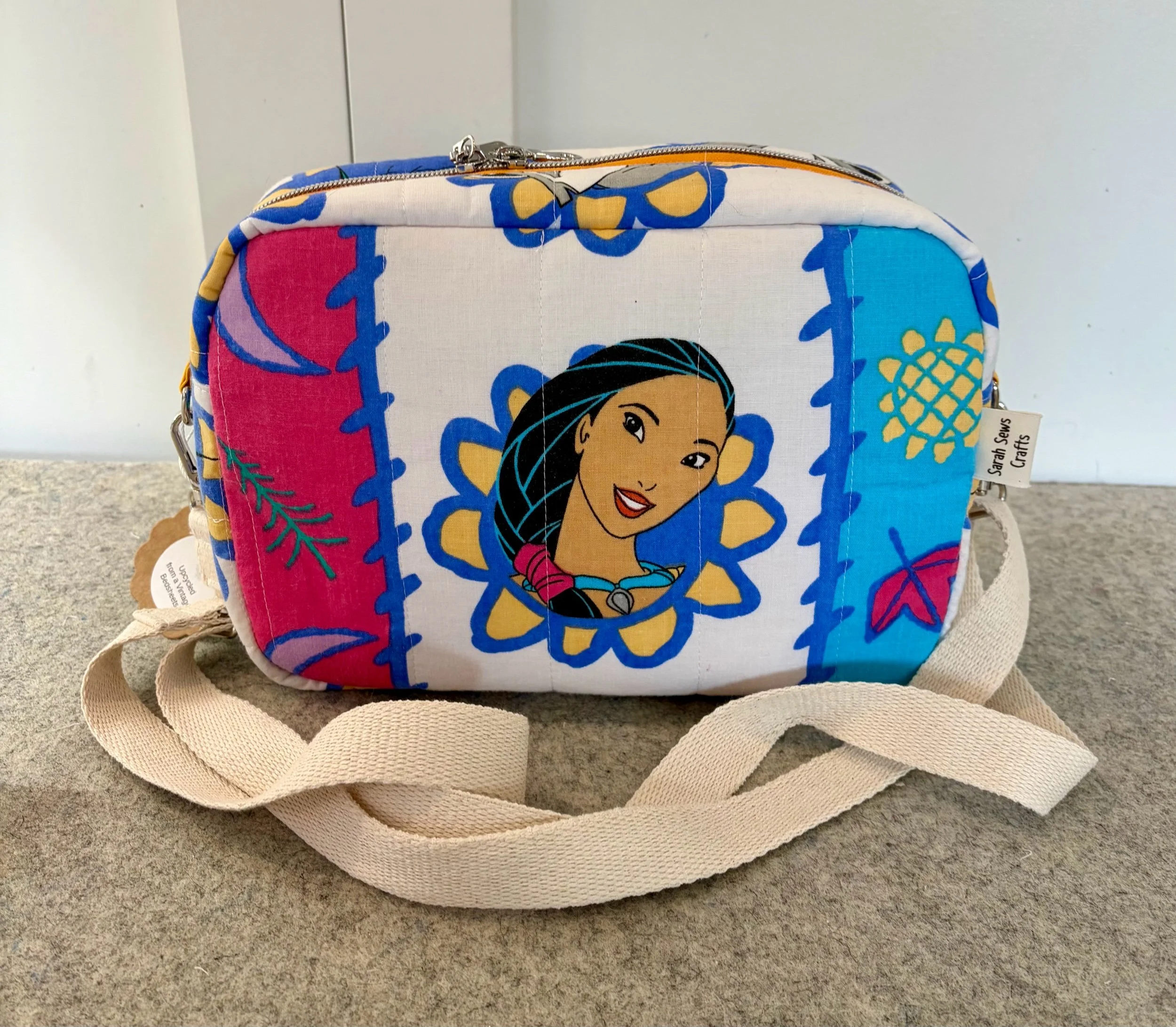 Upcycled Disney Pocahontas Crossbody Bag