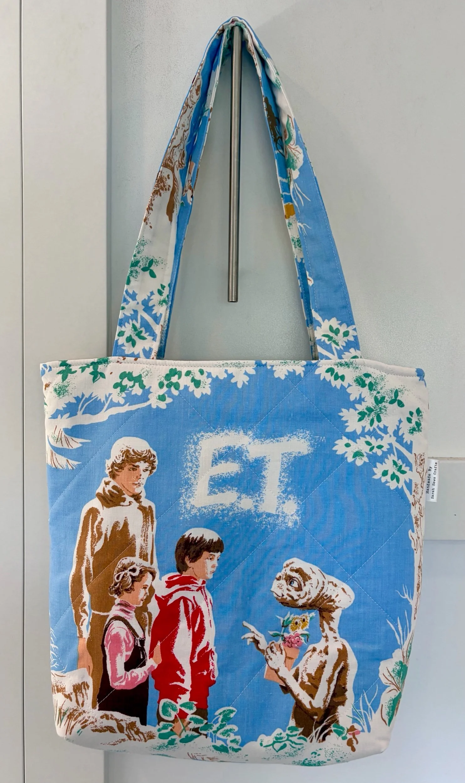 Upcycled E.T. Large Zippered Tote
