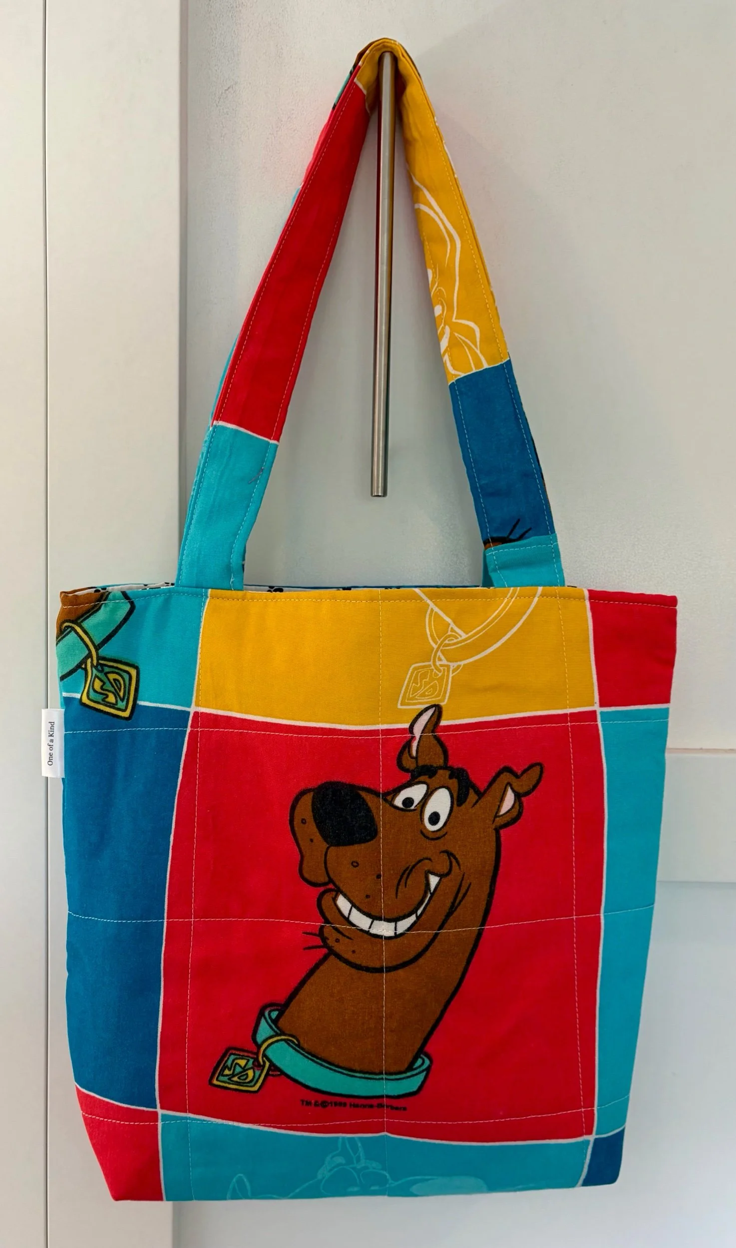 Upcycled Scooby Doo Large Zippered Tote