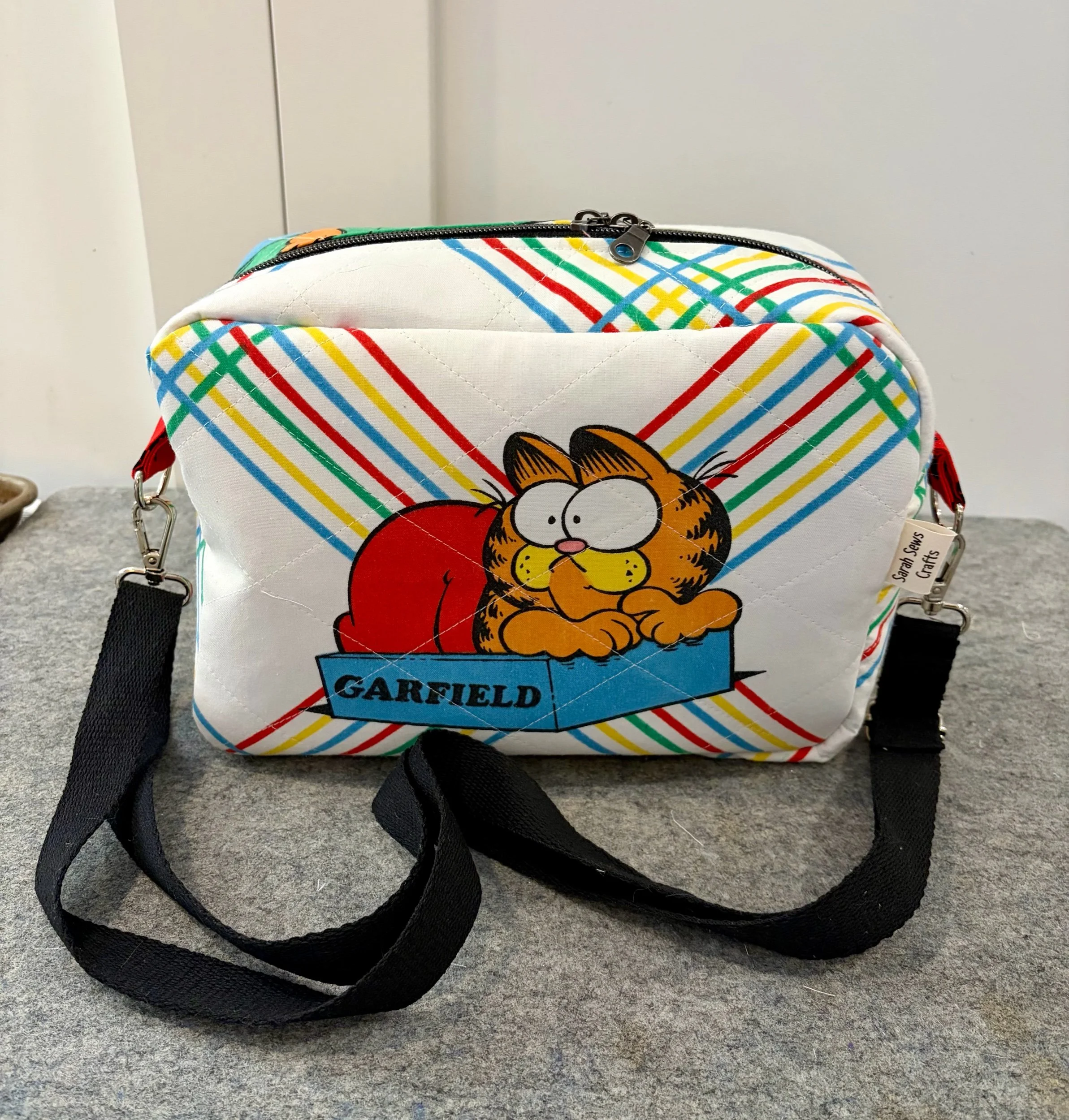 Upcycled Garfield Crossbody Bag