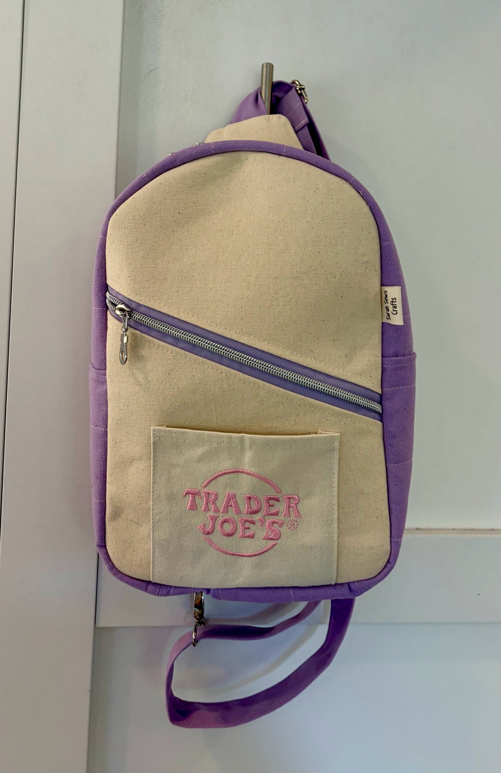Reserved for Melodie H Reworked Trader Joe’s Sling Bag in Lavender