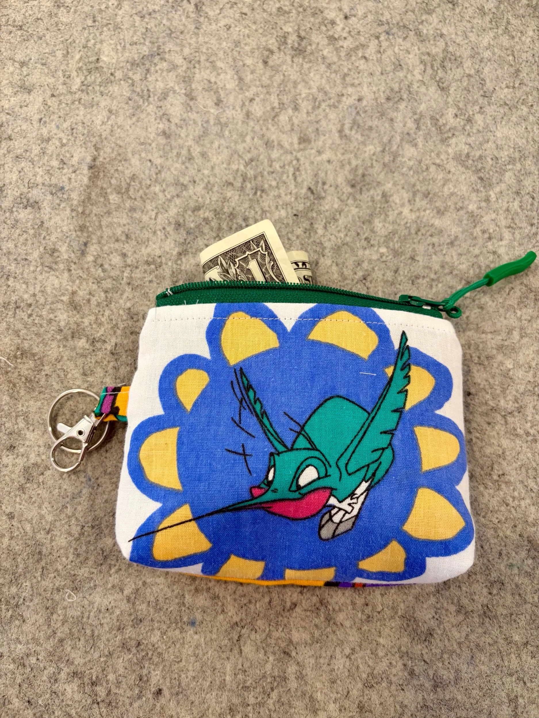 Upcycled Disney Pocahontas Small Zippered Pouch