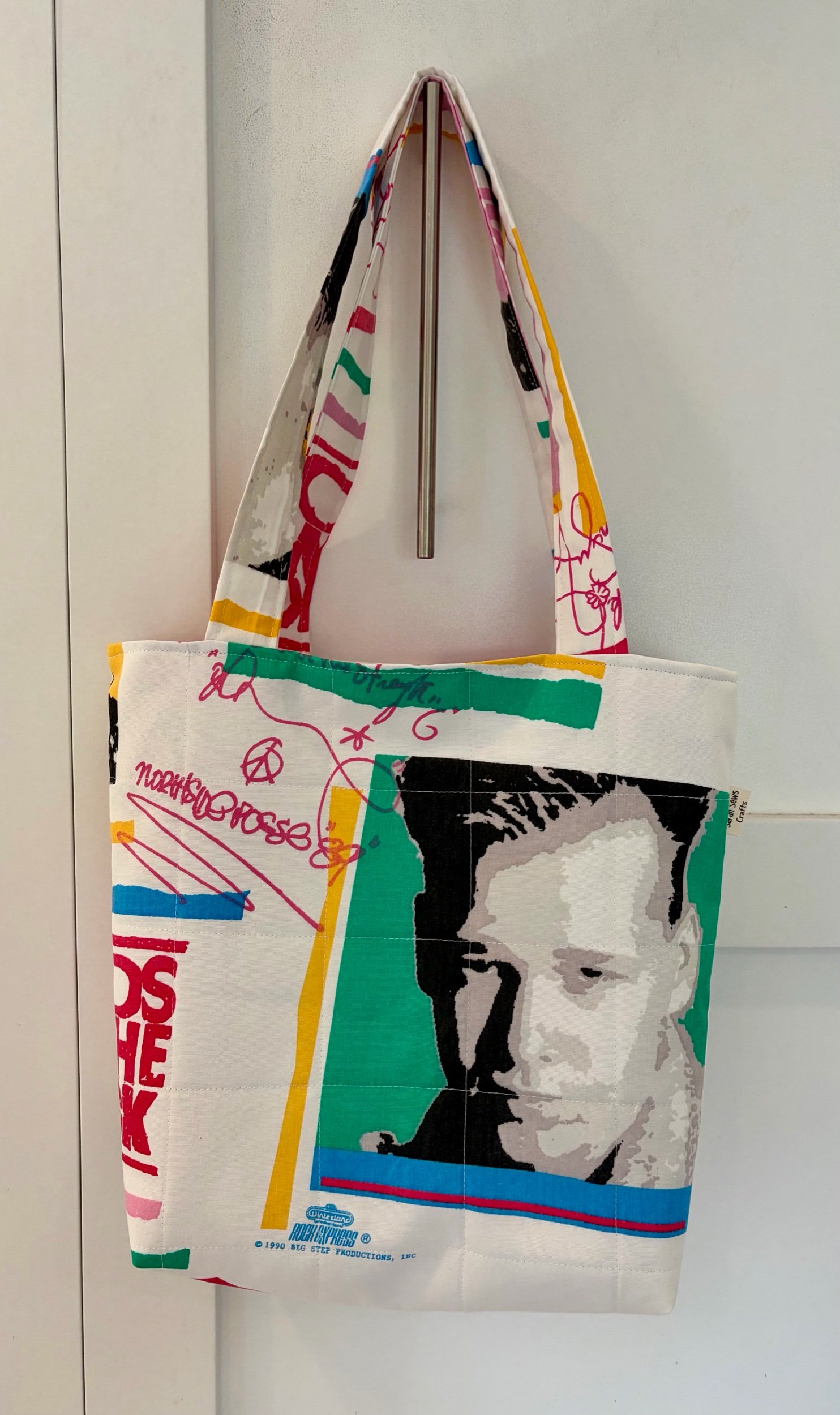 Upcycled New Kids On The Block Large Zippered Tote