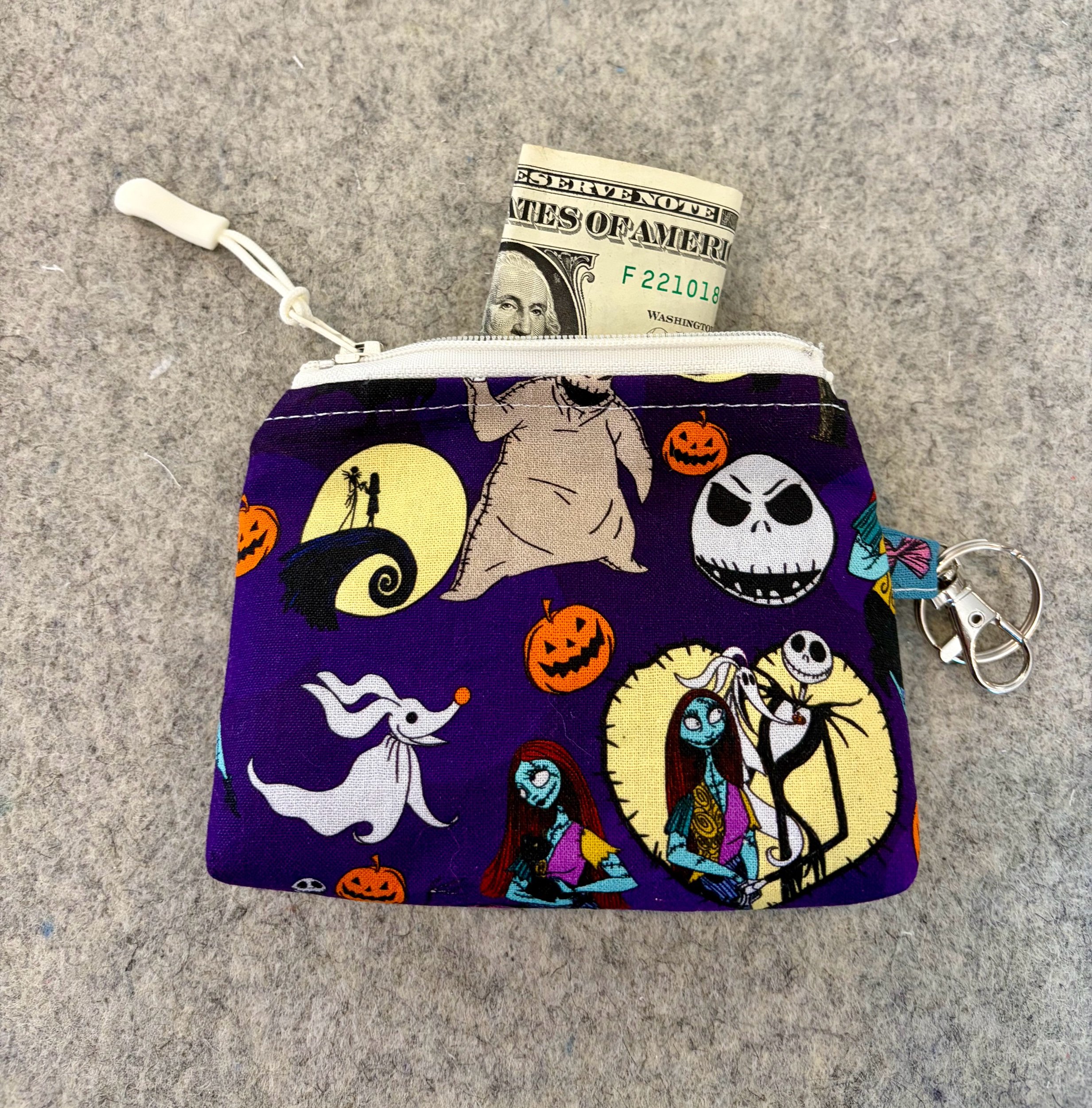 Disney Nightmare Before Christmas Small Zippered Pouch