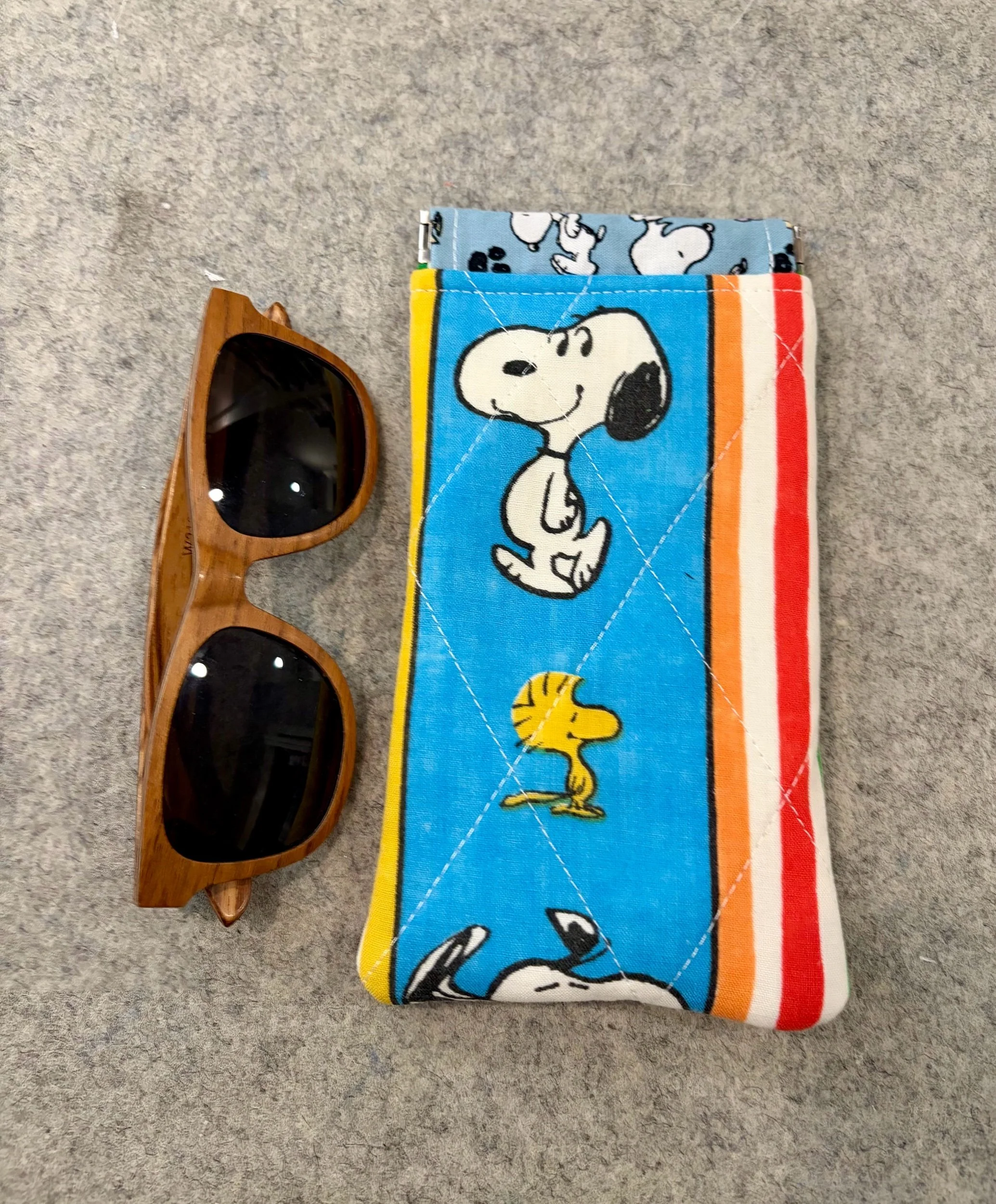 Upcycled Snoopy Sunglass Pouch